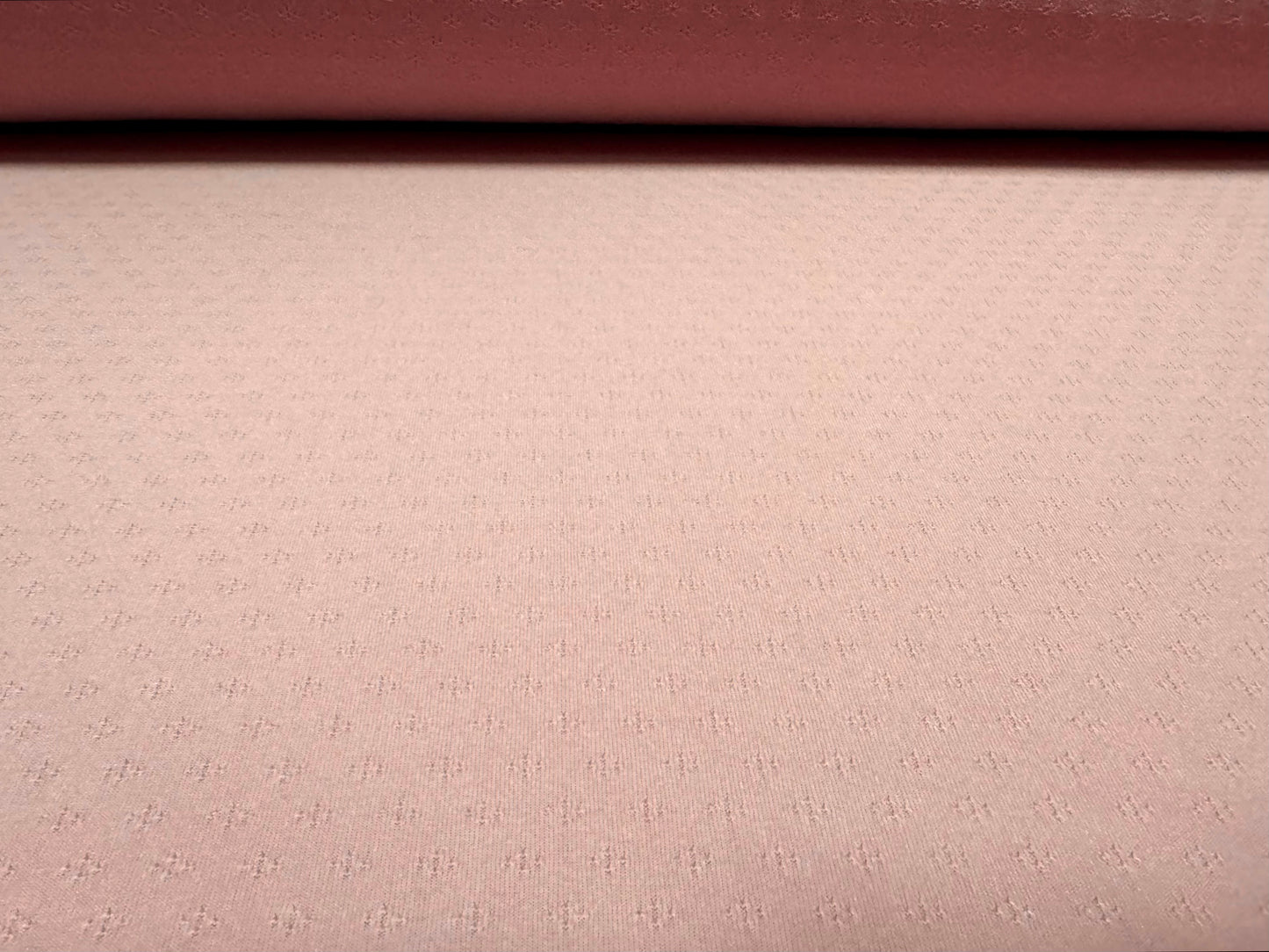 Stretch Jersey fabric, per metre - motif jacquard - rose pink