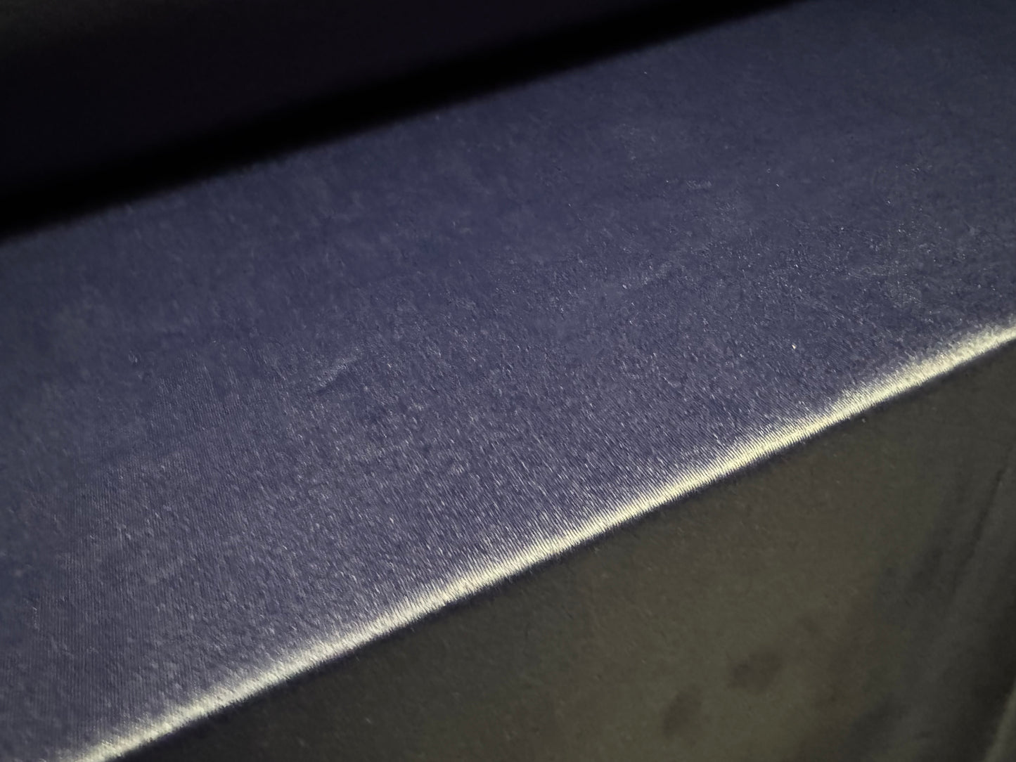 P.U. coated stretch spandex ciré wet look jersey fabric, per metre - plain - navy blue