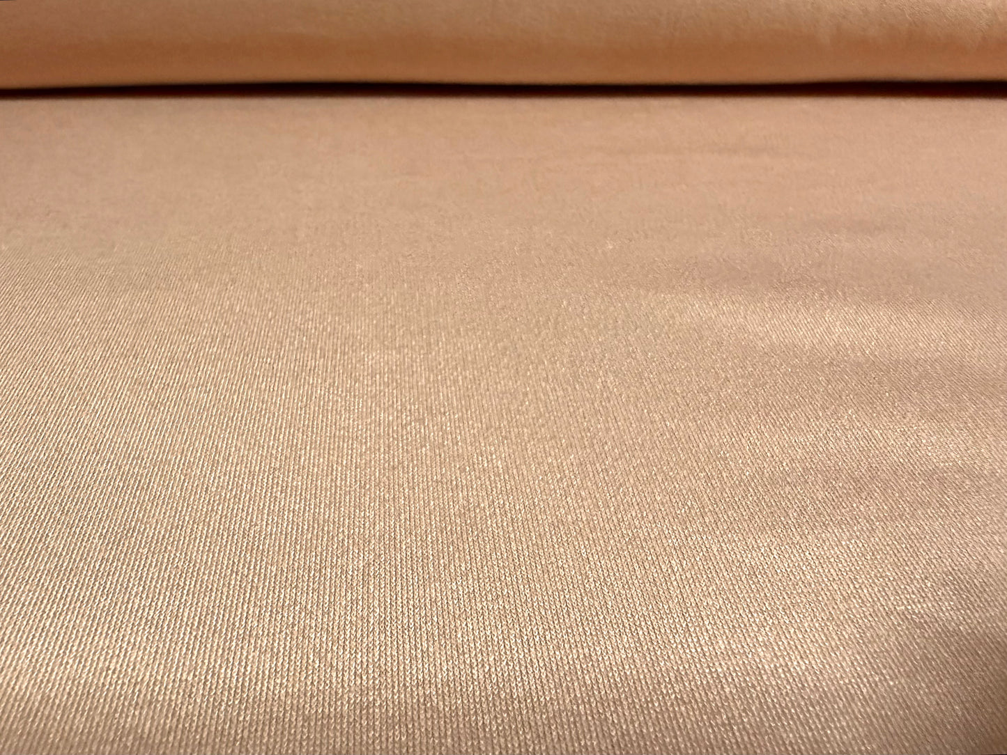 Ciré wet look p.u. coated stretch spandex jersey fabric, per metre - plain - nude