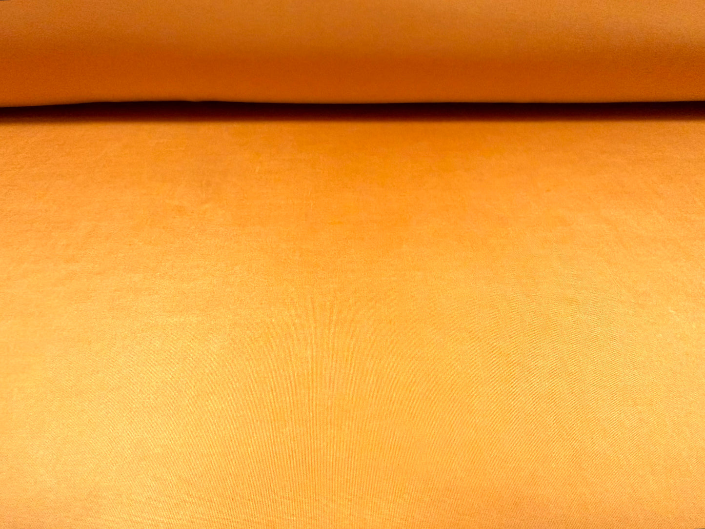 Soft touch stretch spandex jersey fabric, per metre - plain - pumpkin