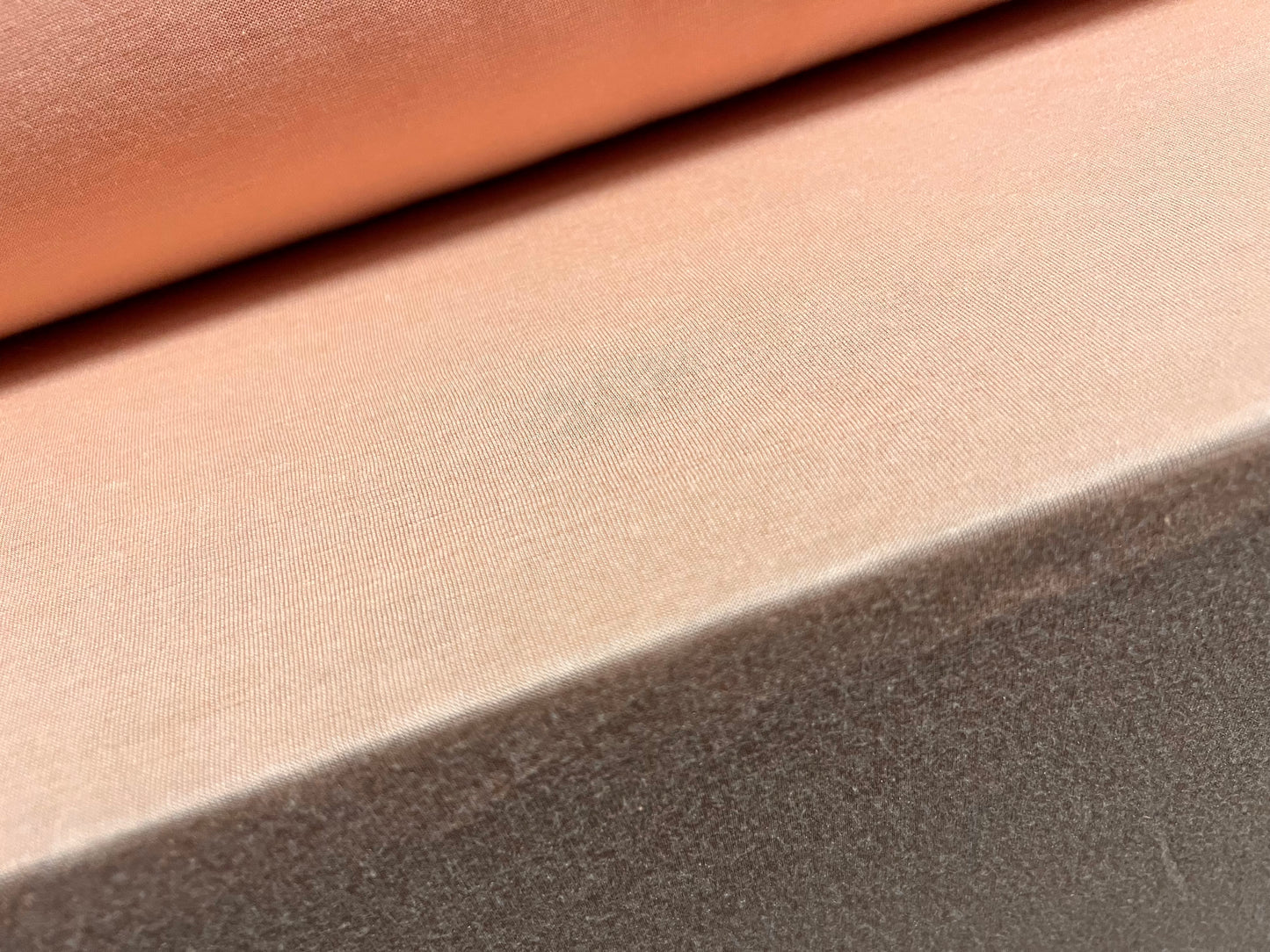 Lightweight viscose single jersey fabric, per metre - plain - peach pink