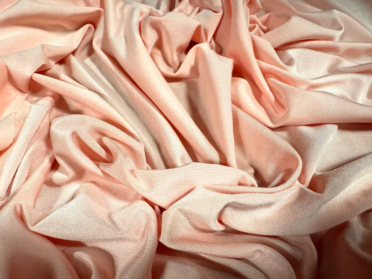 Soft touch spandex stretch jersey dress fabric, per metre - plain - Kimberley Pink
