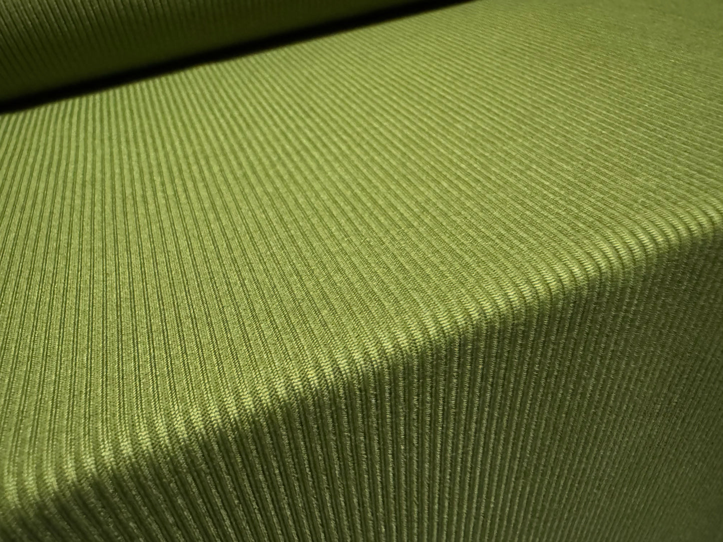 Fine stretch spandex rib jersey fabric, per metre - plain - moss green