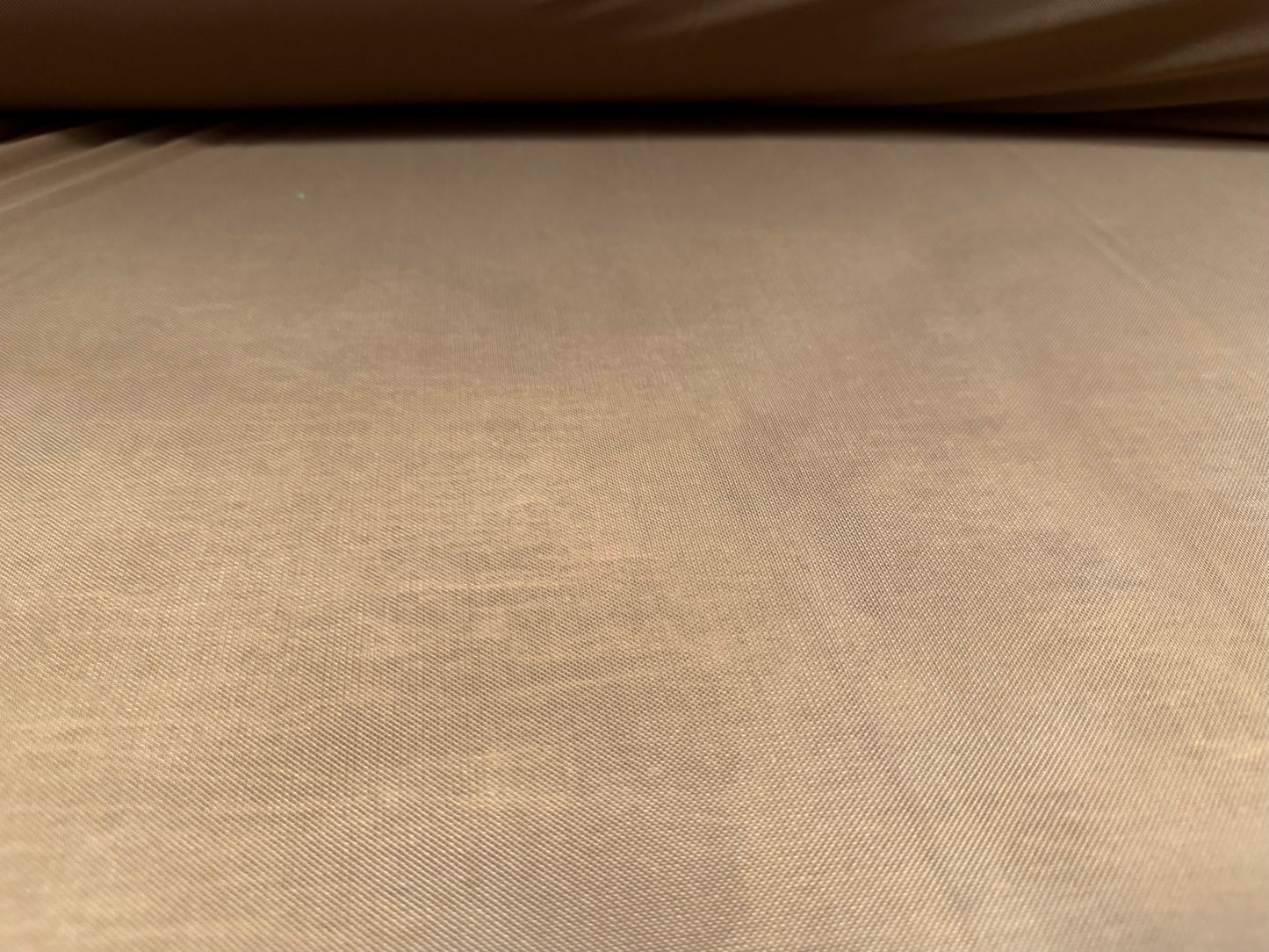 Power mesh net stretch spandex fabric, per metre - plain - tan