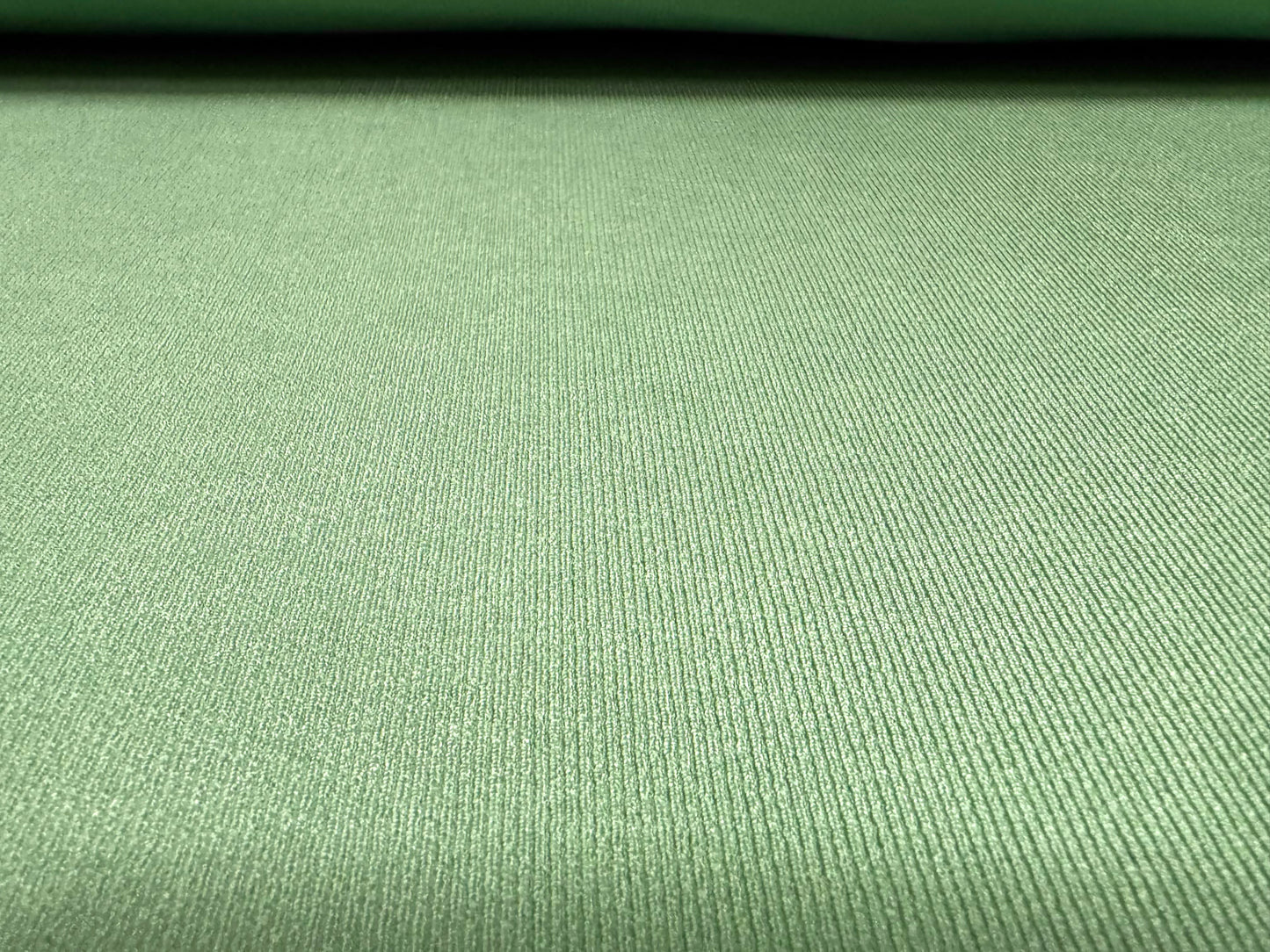 Powder touch rib stretch spandex jersey fabric, per metre - plain - pea green