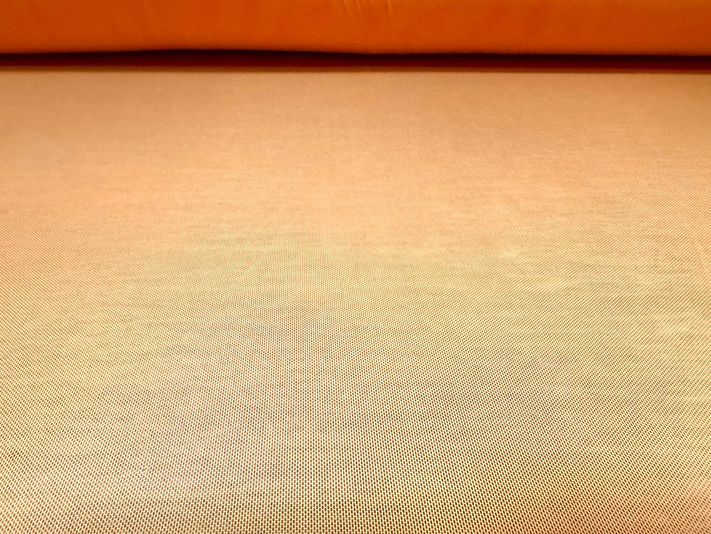 Power mesh net stretch spandex fabric, per metre - plain - peach