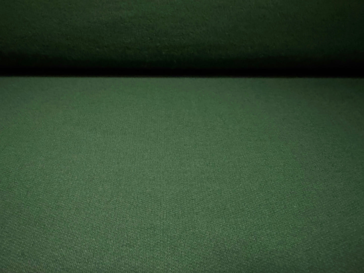 Sweatshirt fleece fabric, per metre - Plain - bottle green