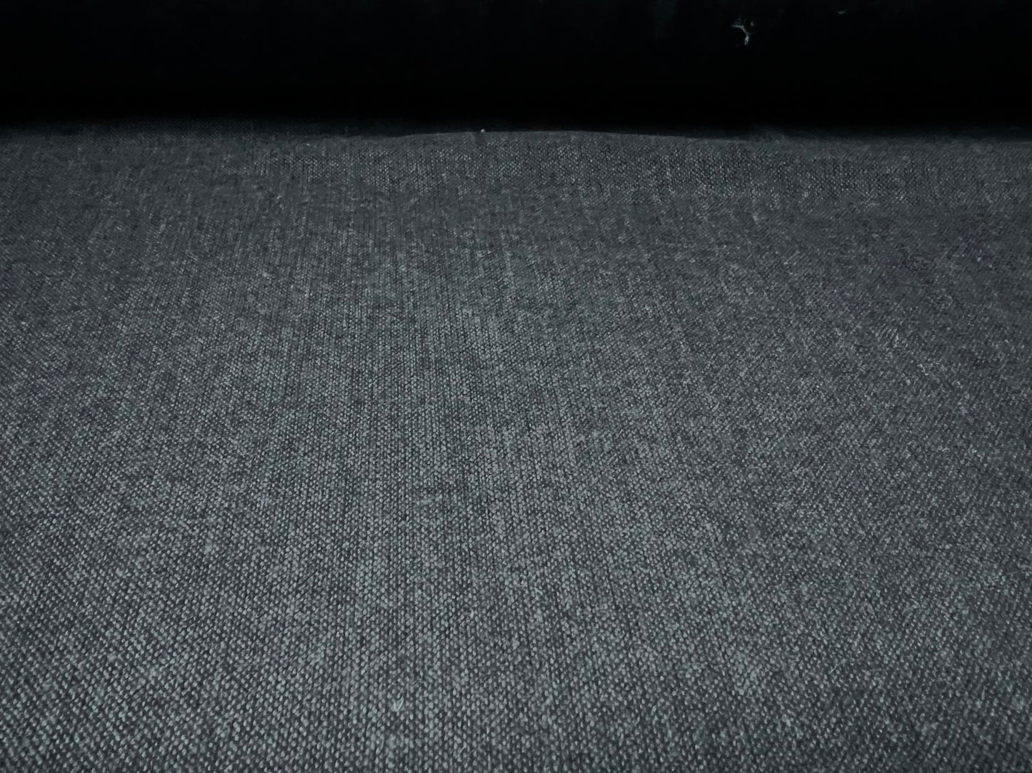 Wool blend tweed fabric, per metre - plain - petrol blue