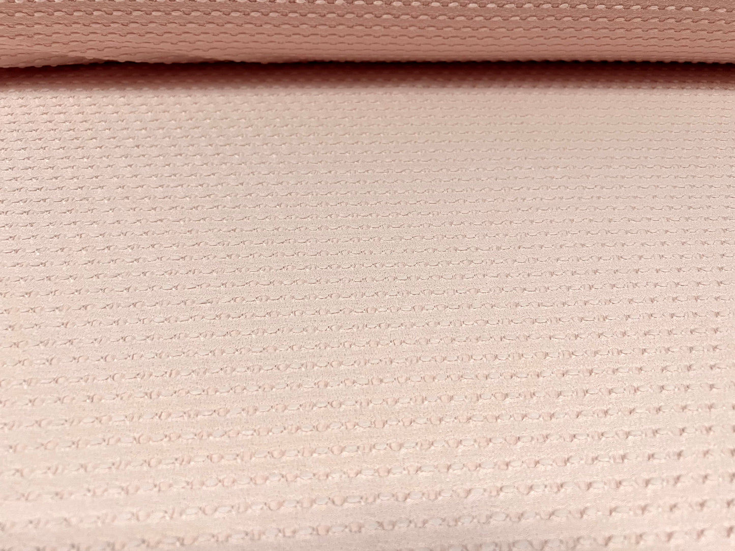Stretch double jersey fabric, per metre - dobby jacquard - baby pink