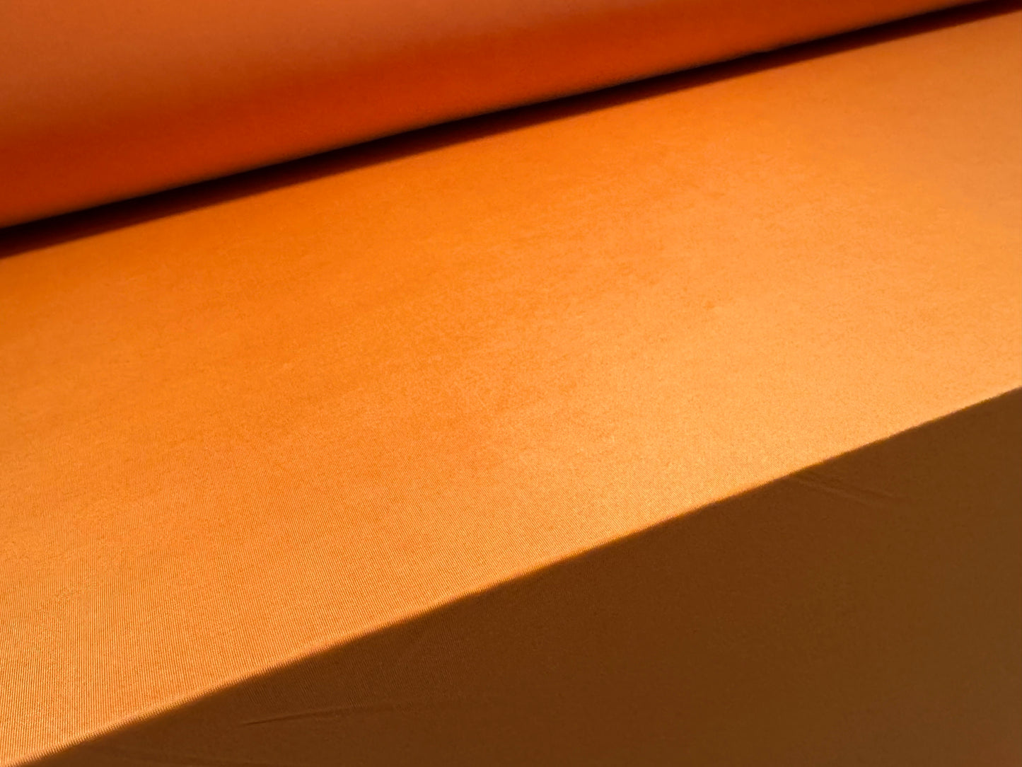 Soft touch spandex stretch jersey dress fabric, per metre - plain - tangerine