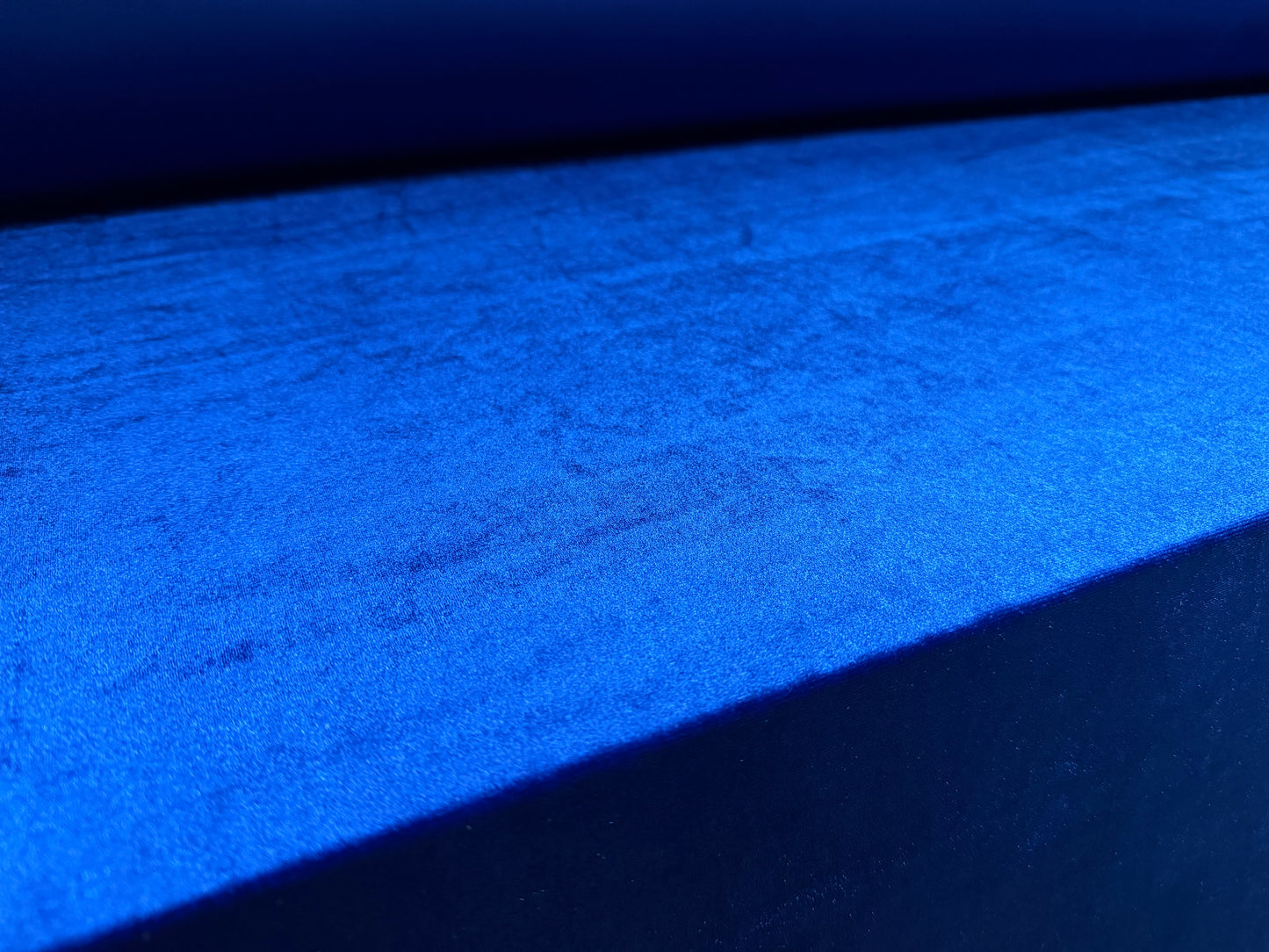 Spandex velvet stretch dress fabric, per metre - plain - cobalt blue