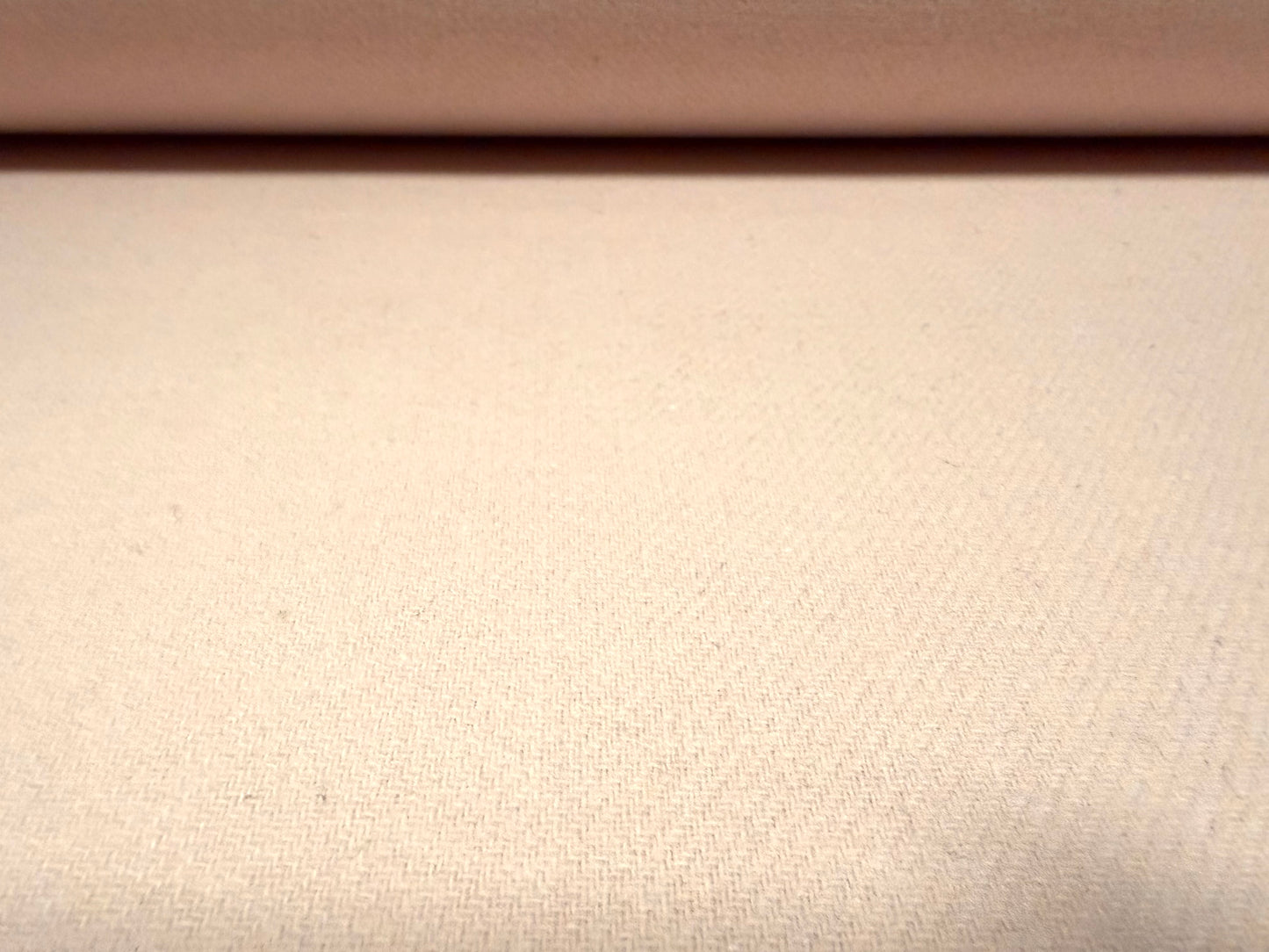 Heavyweight wool mouflon flannel fabric, per metre - plain - pale pink