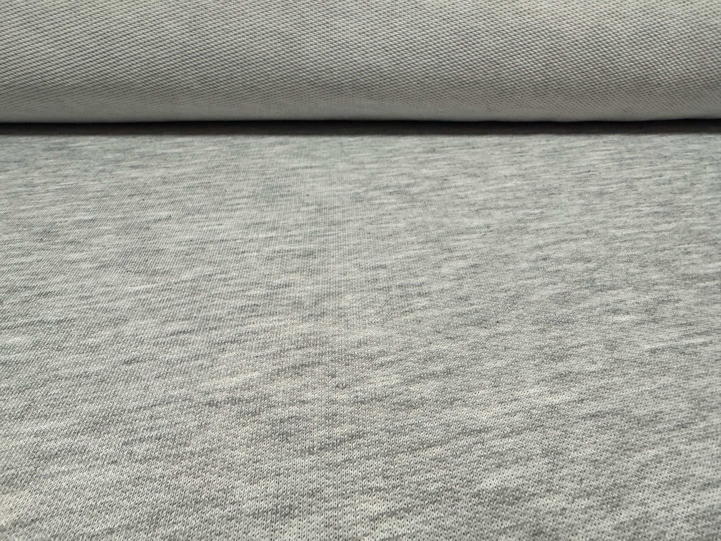 French Terry loopback sweatshirt fabric, per metre - grey marl