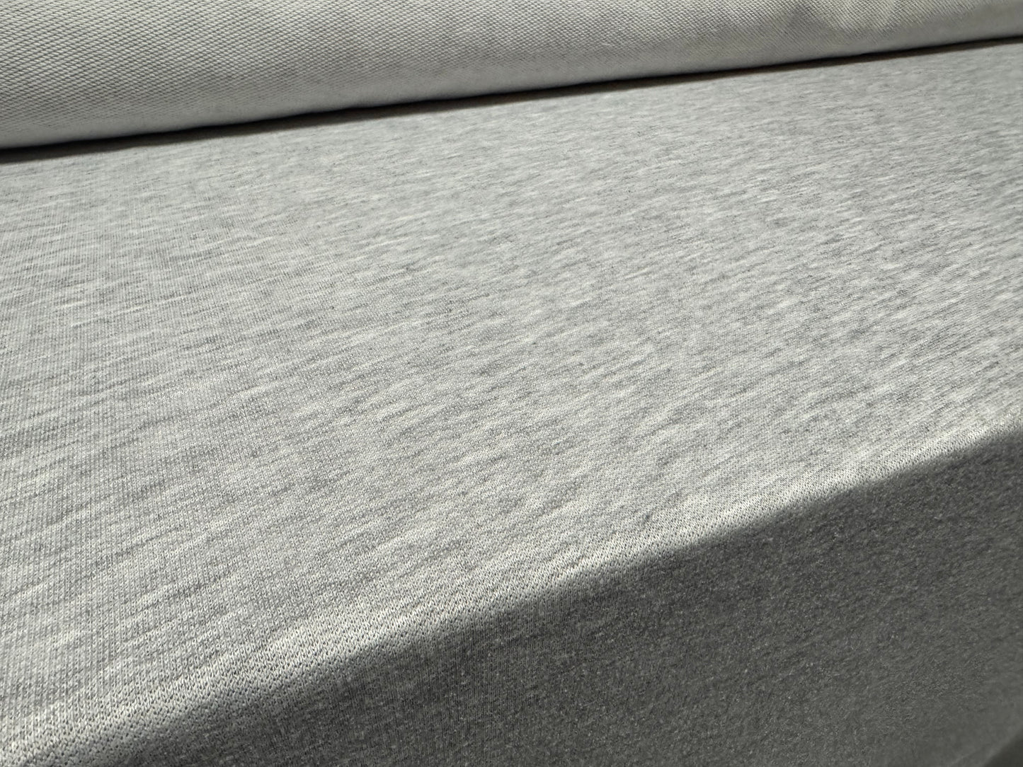French Terry loopback sweatshirt fabric, per metre - grey marl