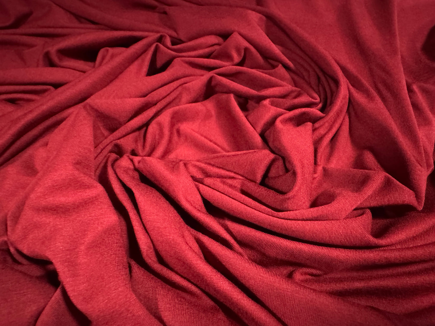 Viscose spandex stretch single jersey fabric, per metre - plain - winter red