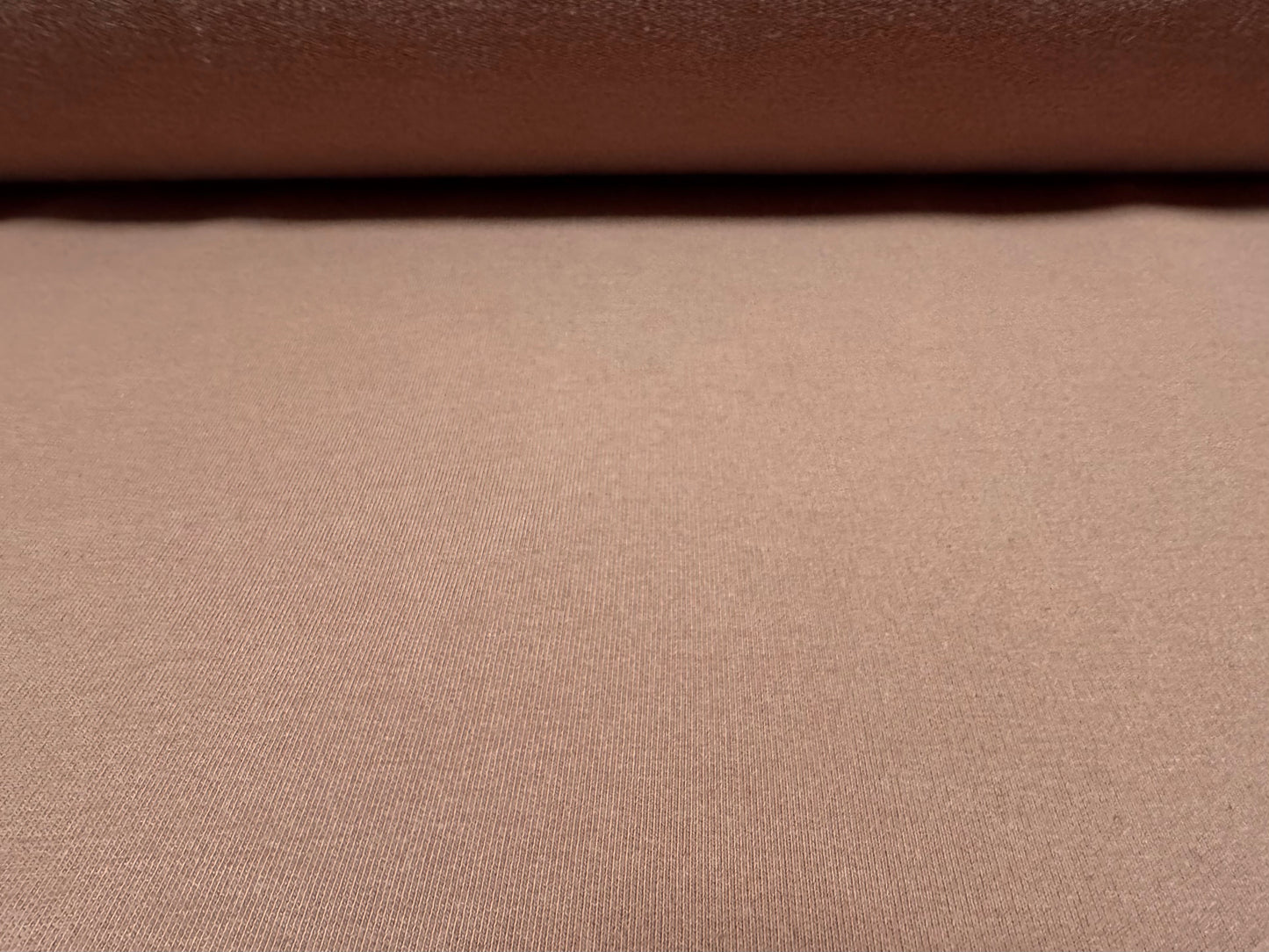 French Terry loopback sweatshirt fabric, per metre - plain - dark nude