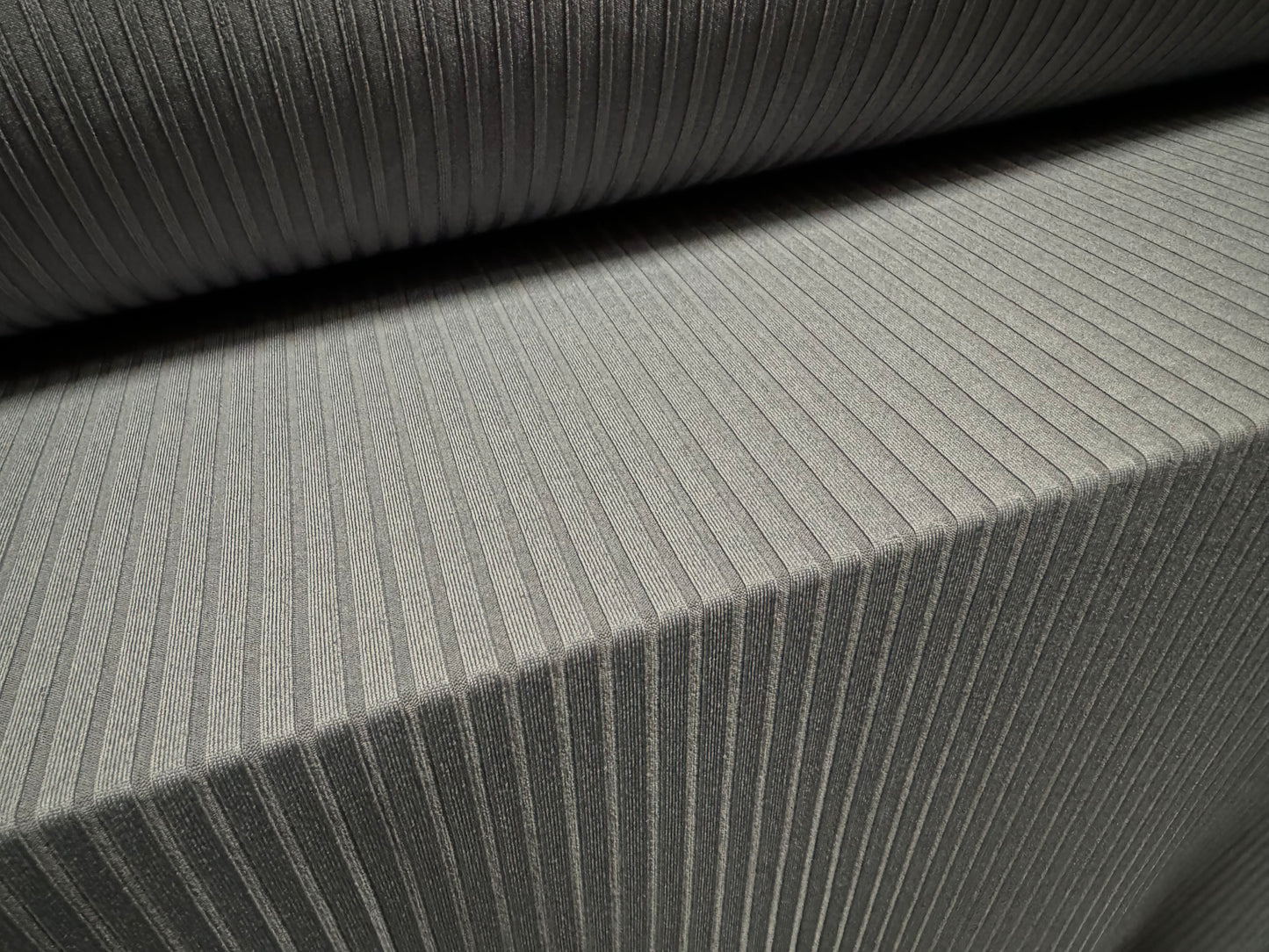 Stretch spandex rib bodycon jersey fabric, per metre - plain - mid grey
