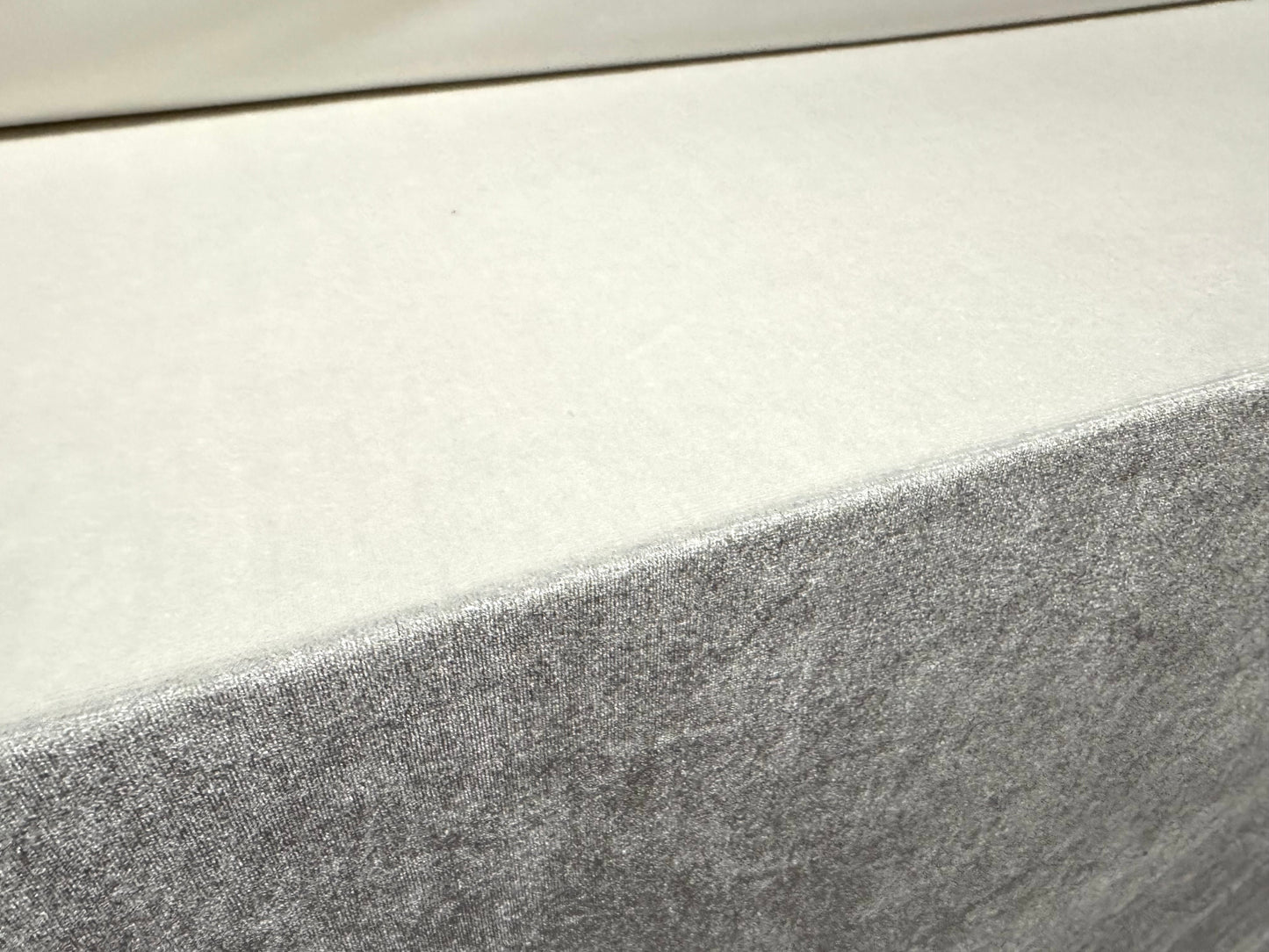Spandex velvet stretch dress fabric, per metre - plain - ivory