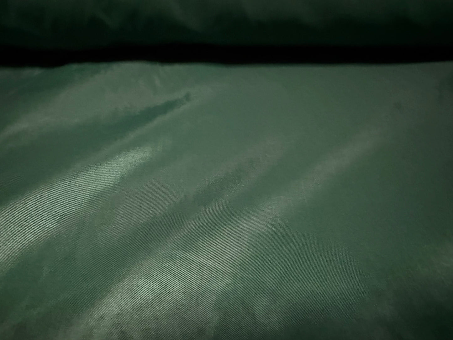 Lightweight woven nylon fabric, per metre - plain - bottle green