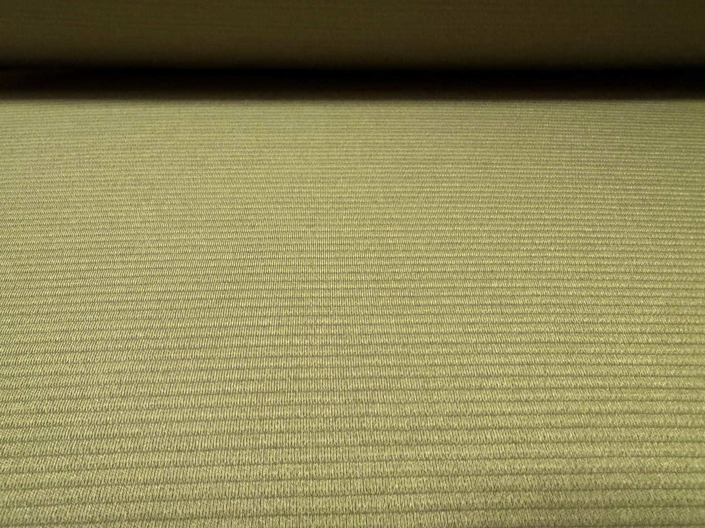 Ottoman Rib Stretch Double jersey fabric , per metre - plain - khaki green