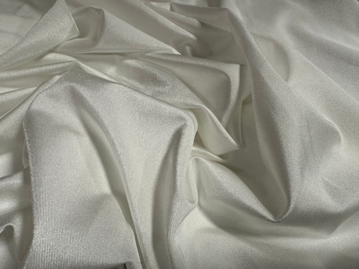 Swimwear stretch spandex jersey fabric, per metre - plain - white