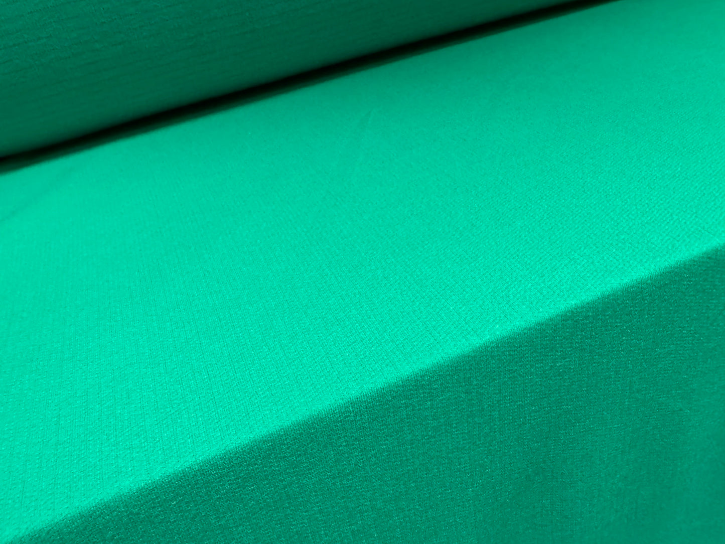 Crepe double jersey fabric, per metre - plain - jade green