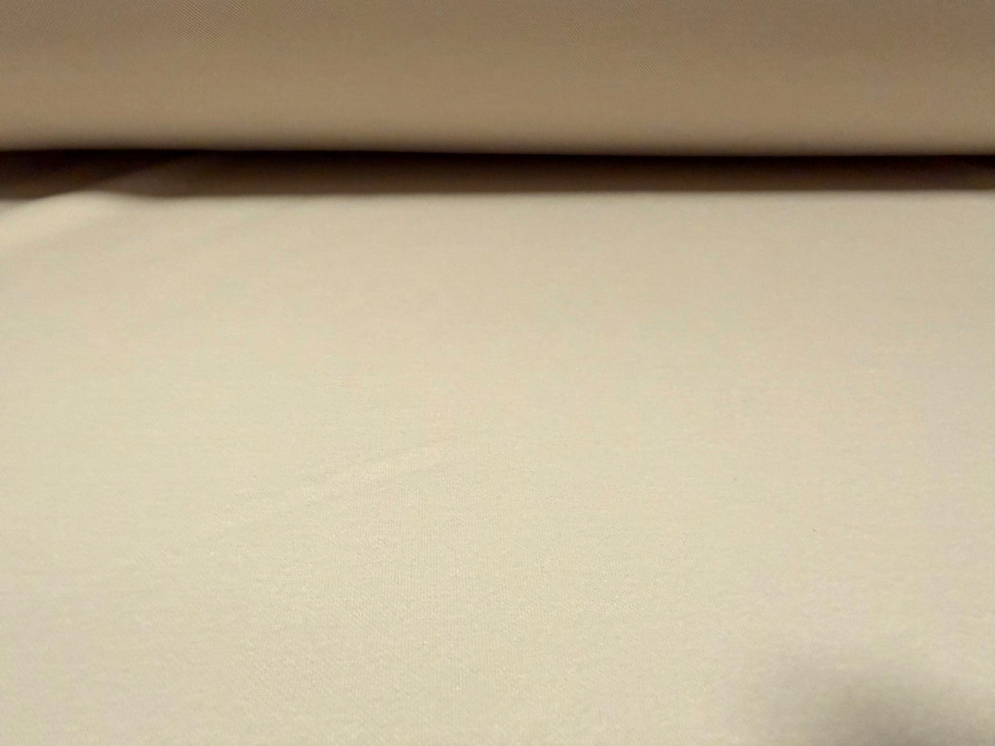 Stretch ciré coated double jersey pvc fabric, per metre - plain - dark cream