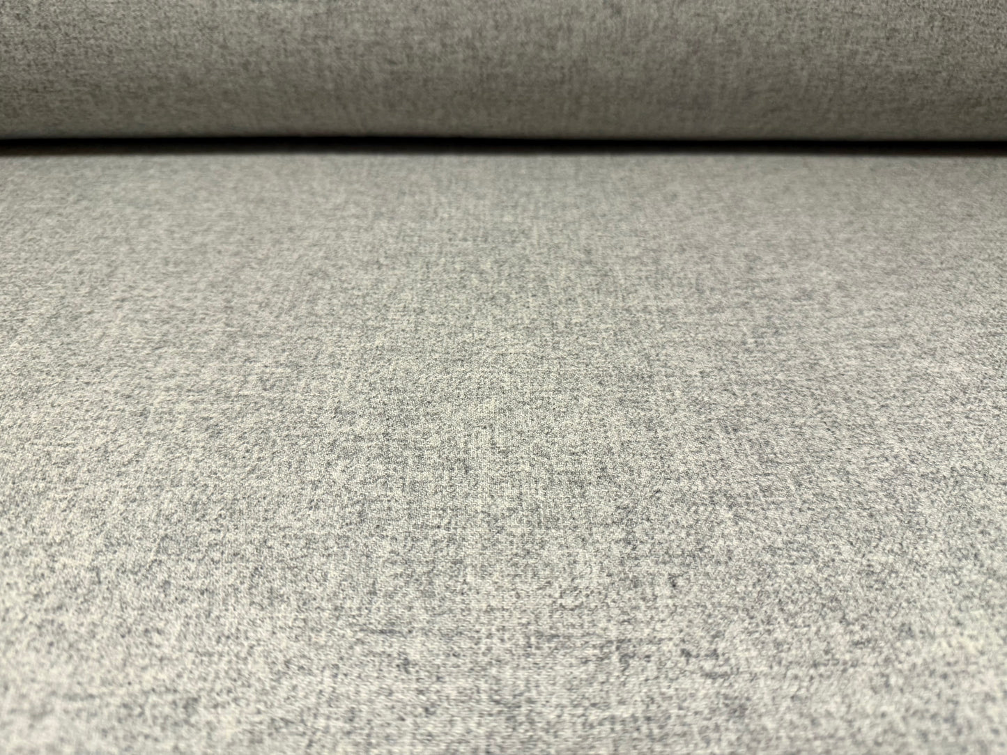 Soft wool hopsack fabric, per metre - plain - light grey