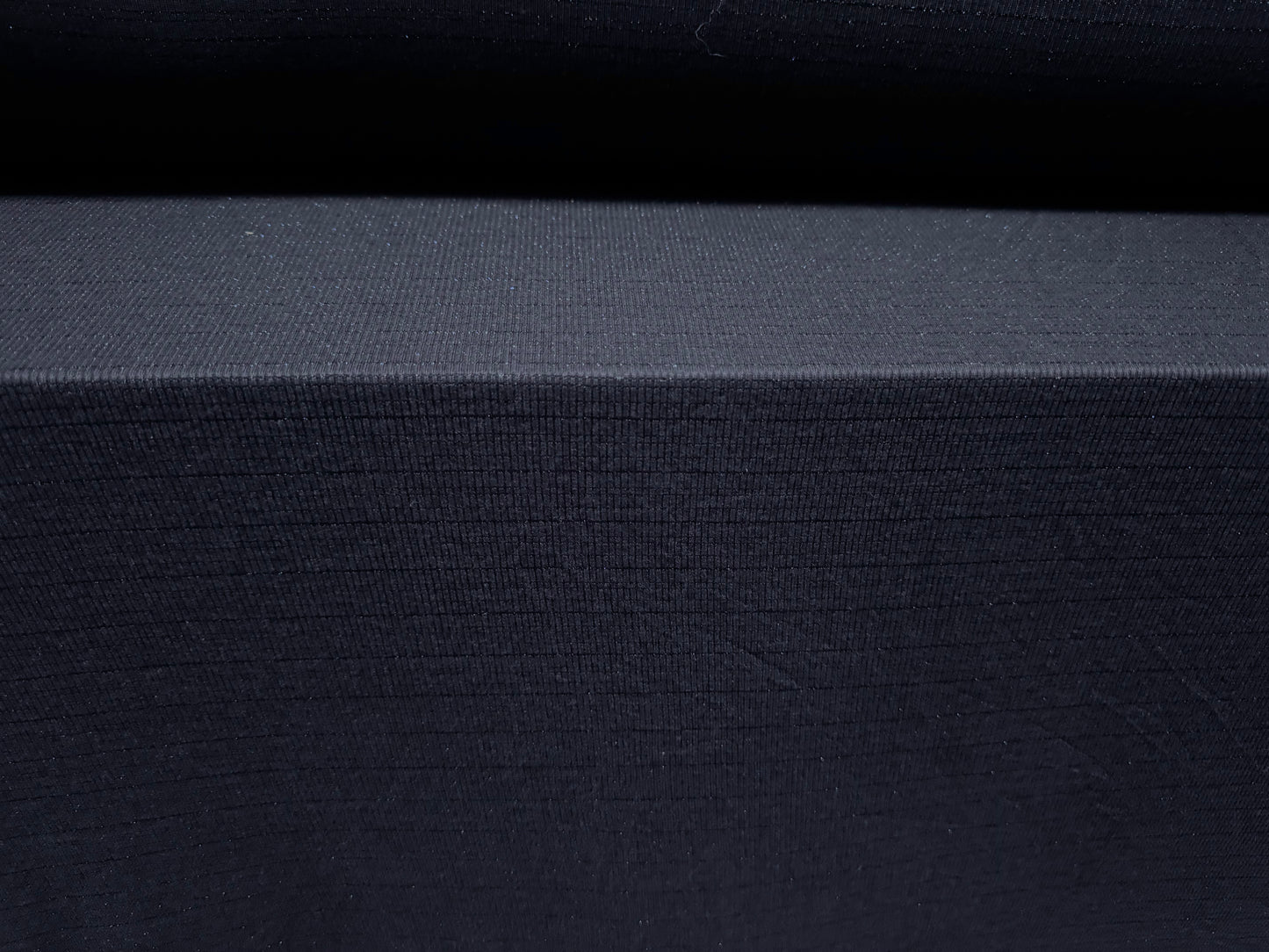 Metallic finely ribbed stretch jersey fabric, per metre - lurex sparkle - navy blue & silver