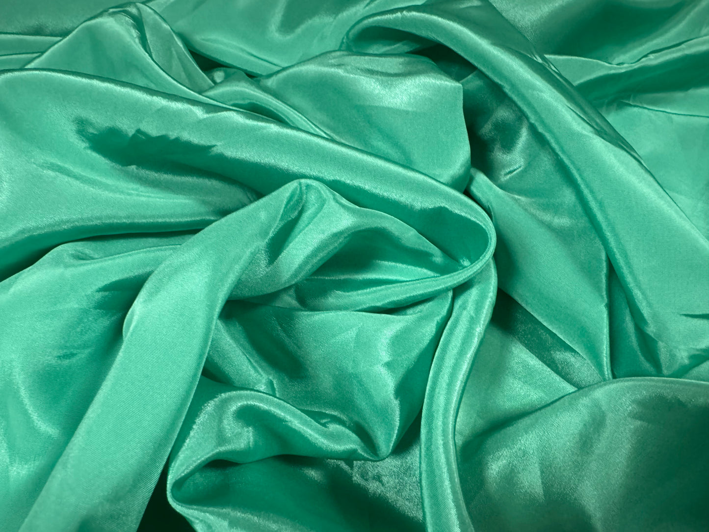 Crepe de chine woven dress fabric, per metre - plain - mint green