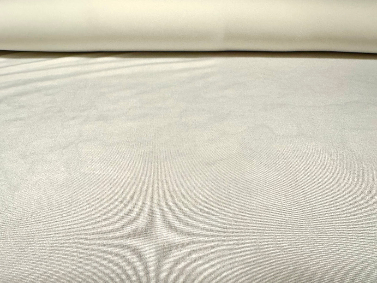 Soft touch spandex stretch jersey dress fabric, per metre - plain - ivory