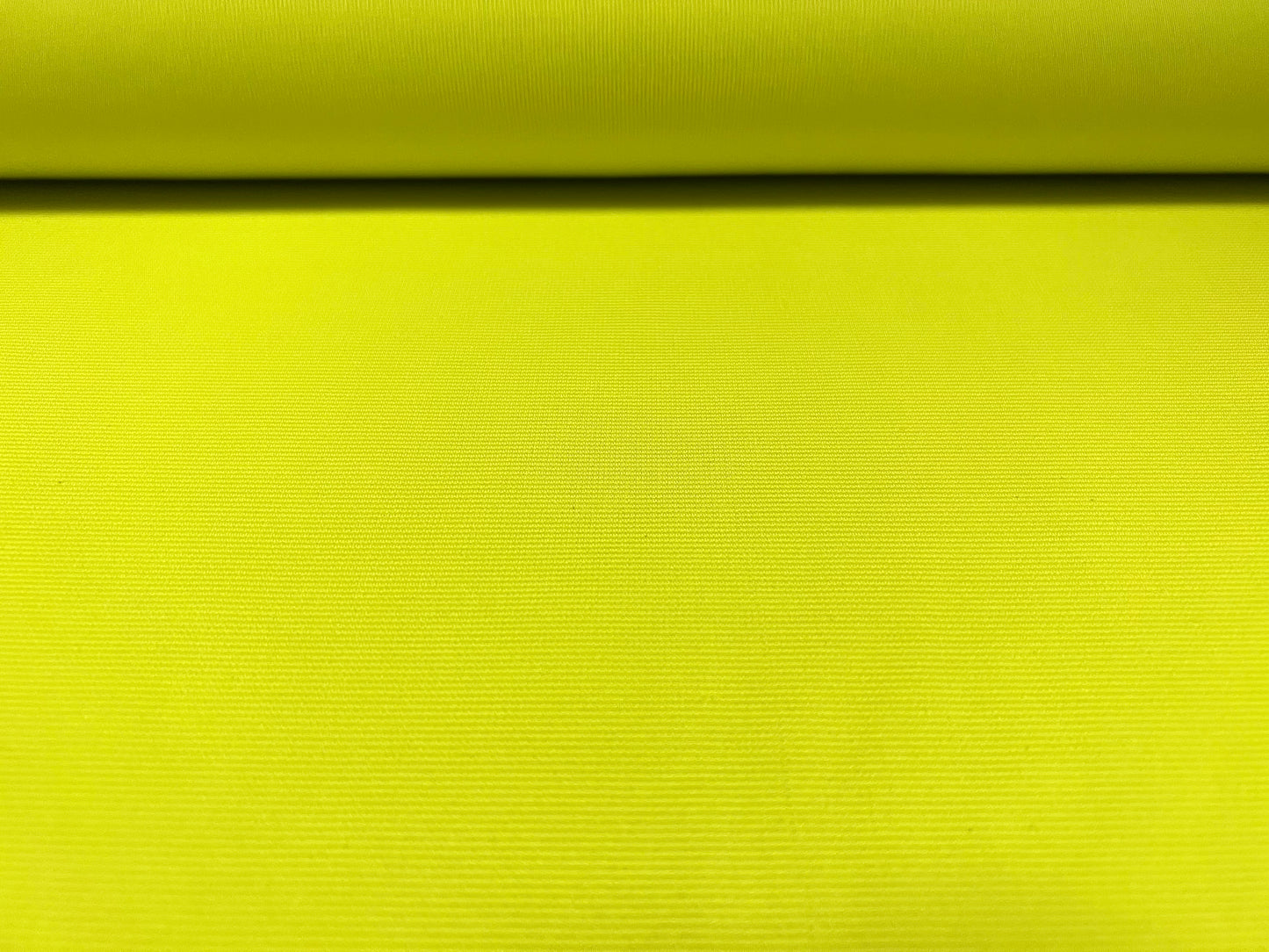Fine Ottoman Rib Stretch Spandex Double Jersey Fabric , Per Metre - Plain - citrus