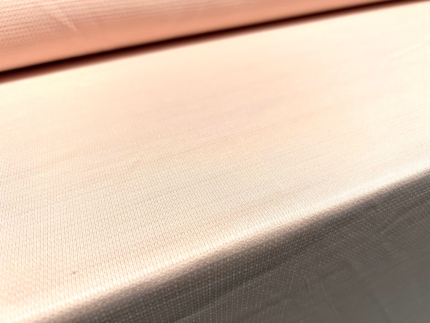 Stretch spandex jersey fabric, per metre - plain with double border design - blush pink