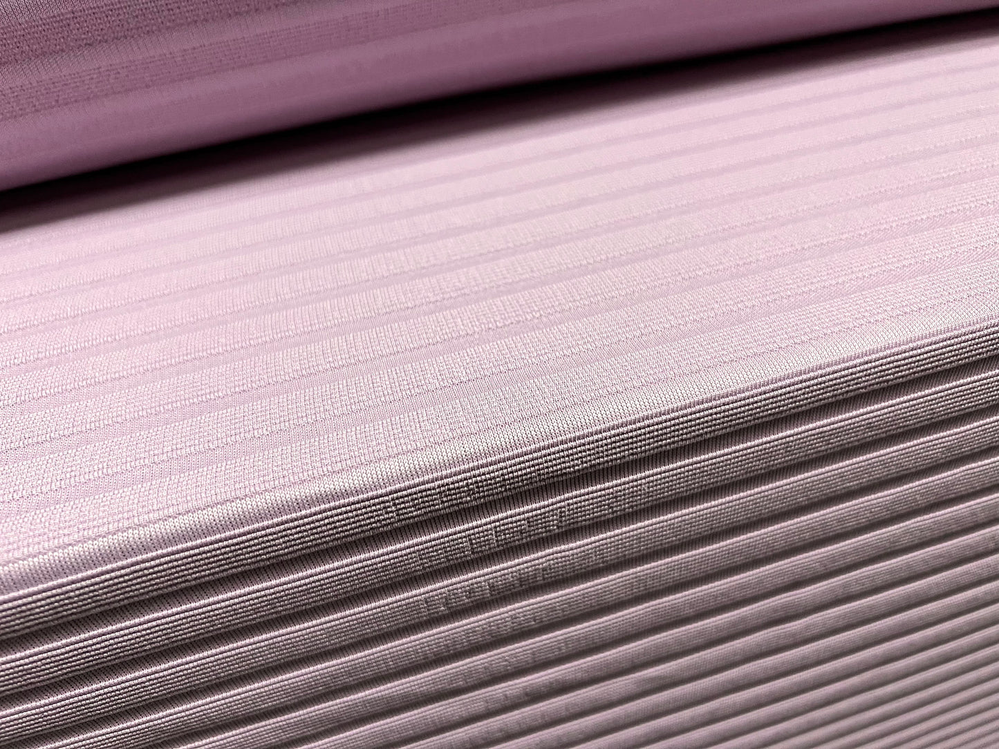 Ottoman rib stripe stretch jersey fabric , per metre - burnout stripe - lilac