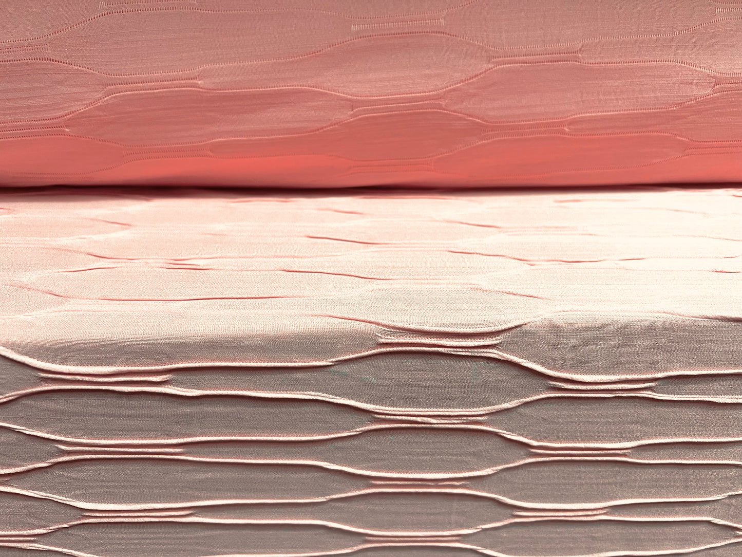 Stretch spandex Double Jersey fabric, per metre - jacquard - pink