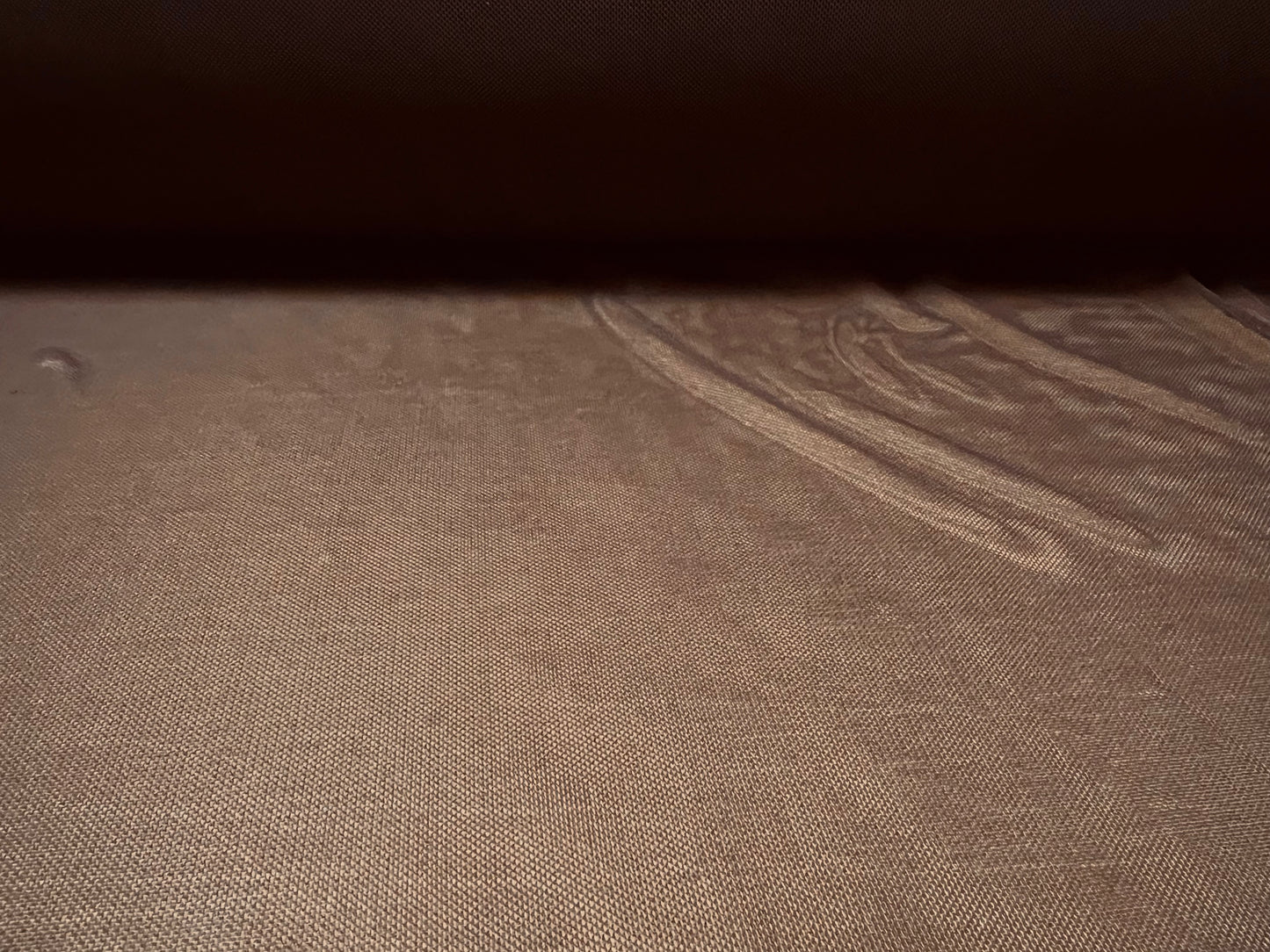 Power mesh net stretch spandex fabric, per metre - plain - brown