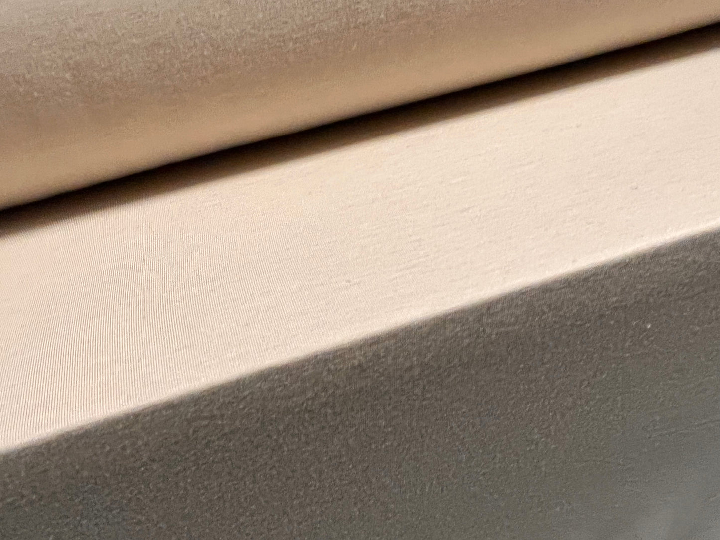 Cotton spandex stretch single jersey fabric, per metre - plain - oyster