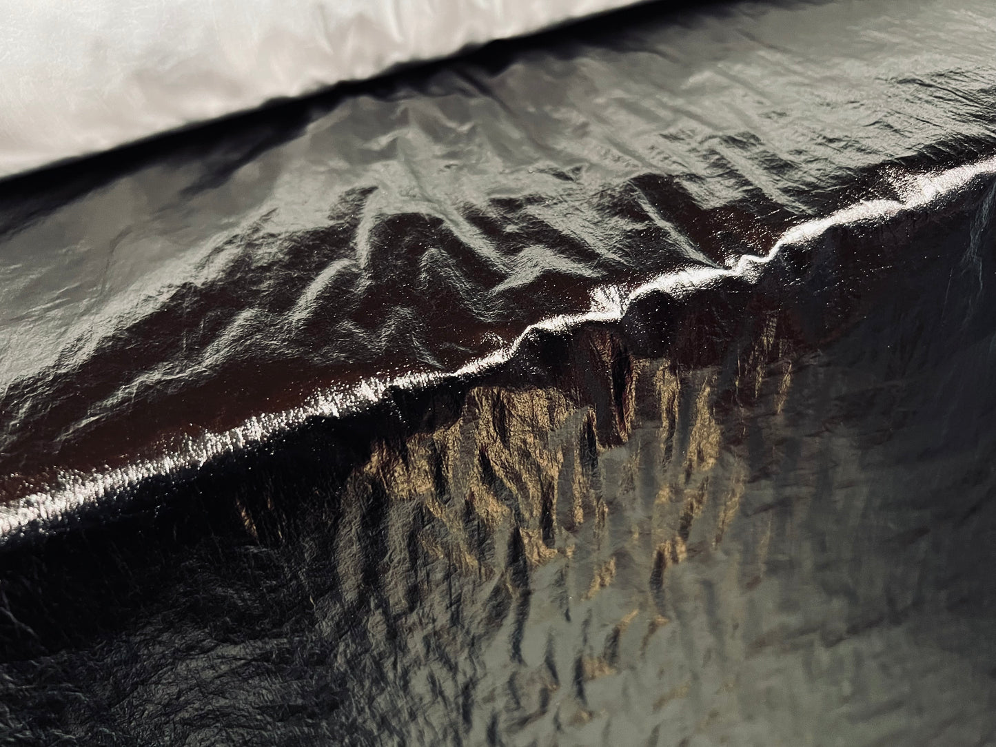 Metallic finish lightweight woven fabric, per metre - pewter dark grey