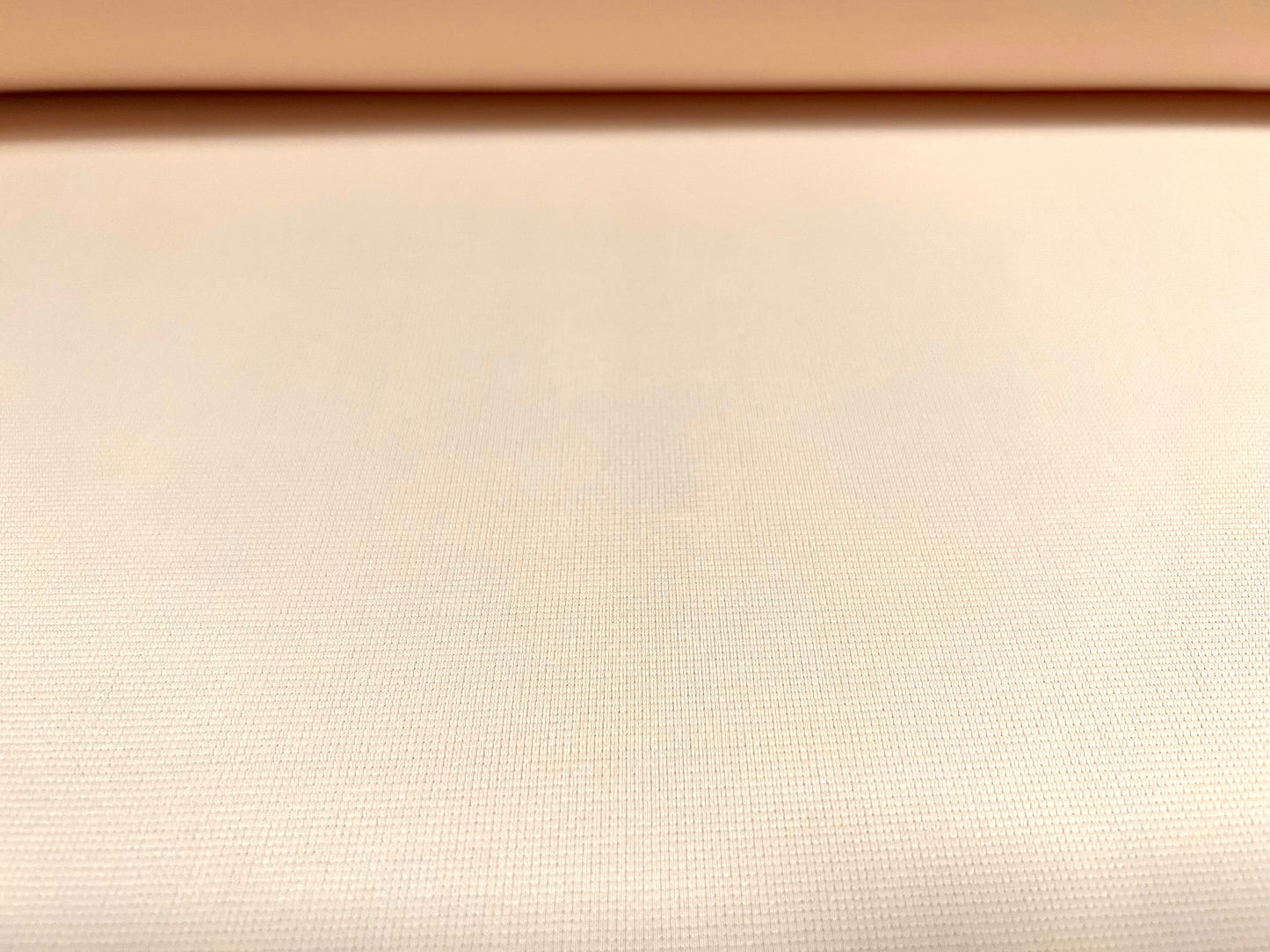 Fine Ottoman Rib Stretch Spandex Double Jersey Fabric , Per Metre - Plain - peach cream