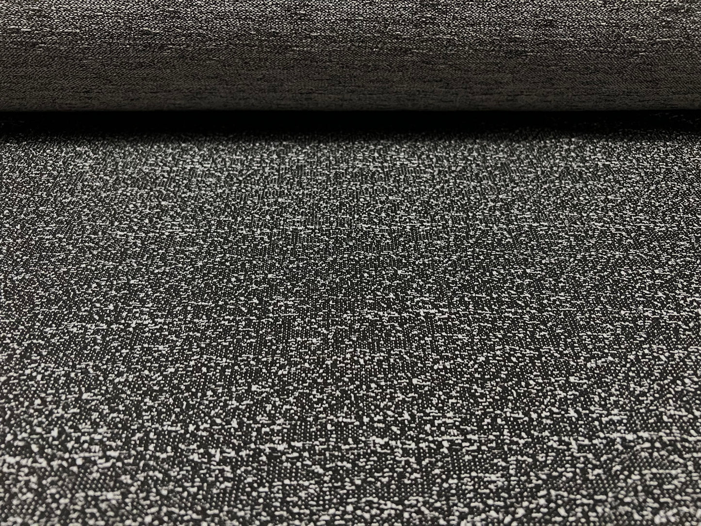 Soft Knitwear jersey fabric, per metre - salt & pepper jacquard - black & grey