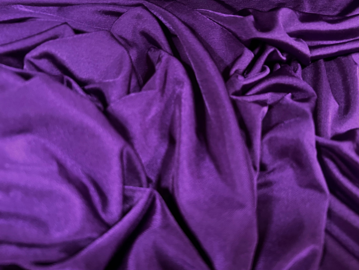 Disco shimmer stretch spandex single jersey fabric, per metre - plain - Royal purple