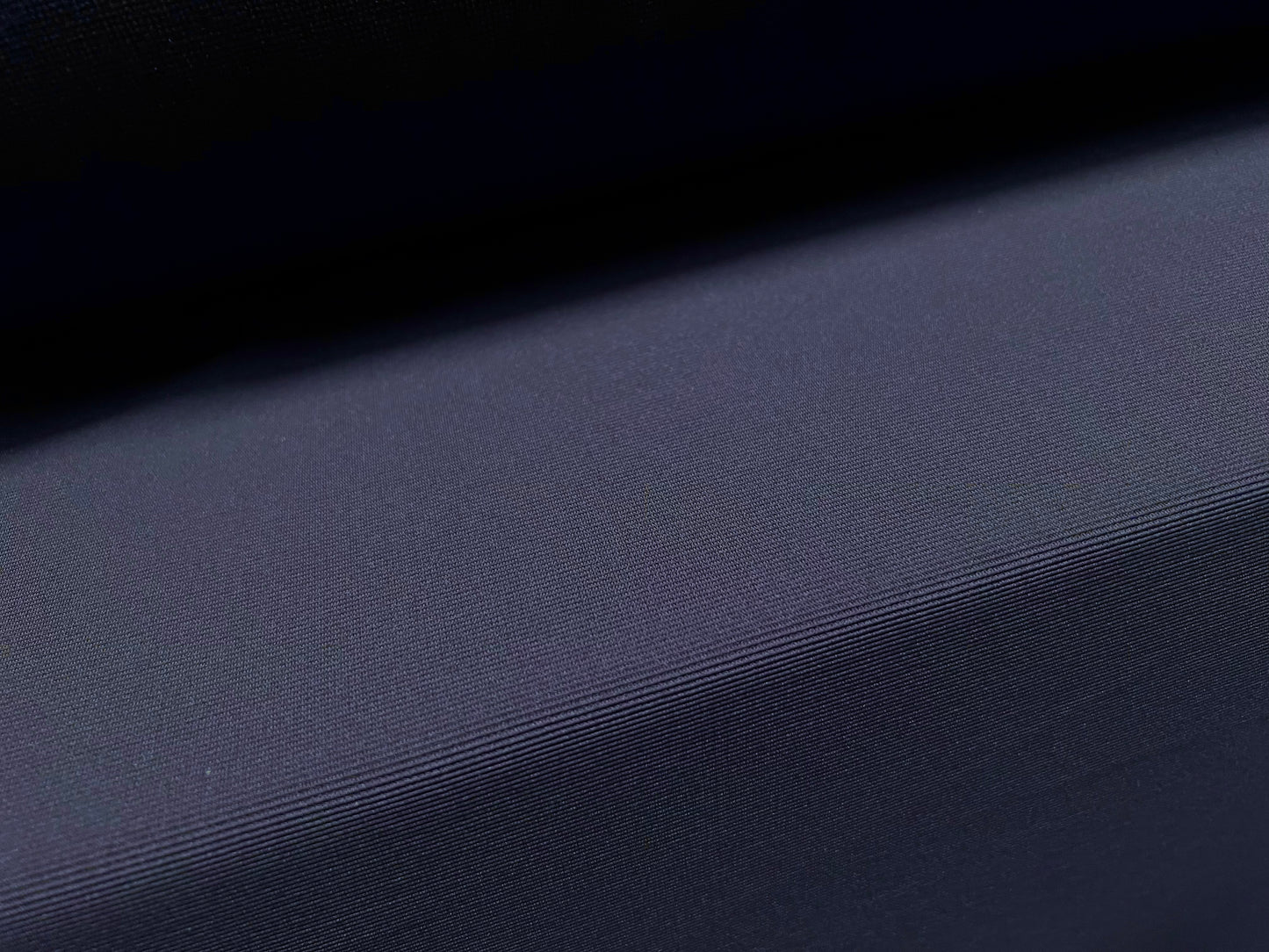 Fine Ottoman Rib Stretch Spandex Double Jersey Fabric , Per Metre - Plain - Navy Blue