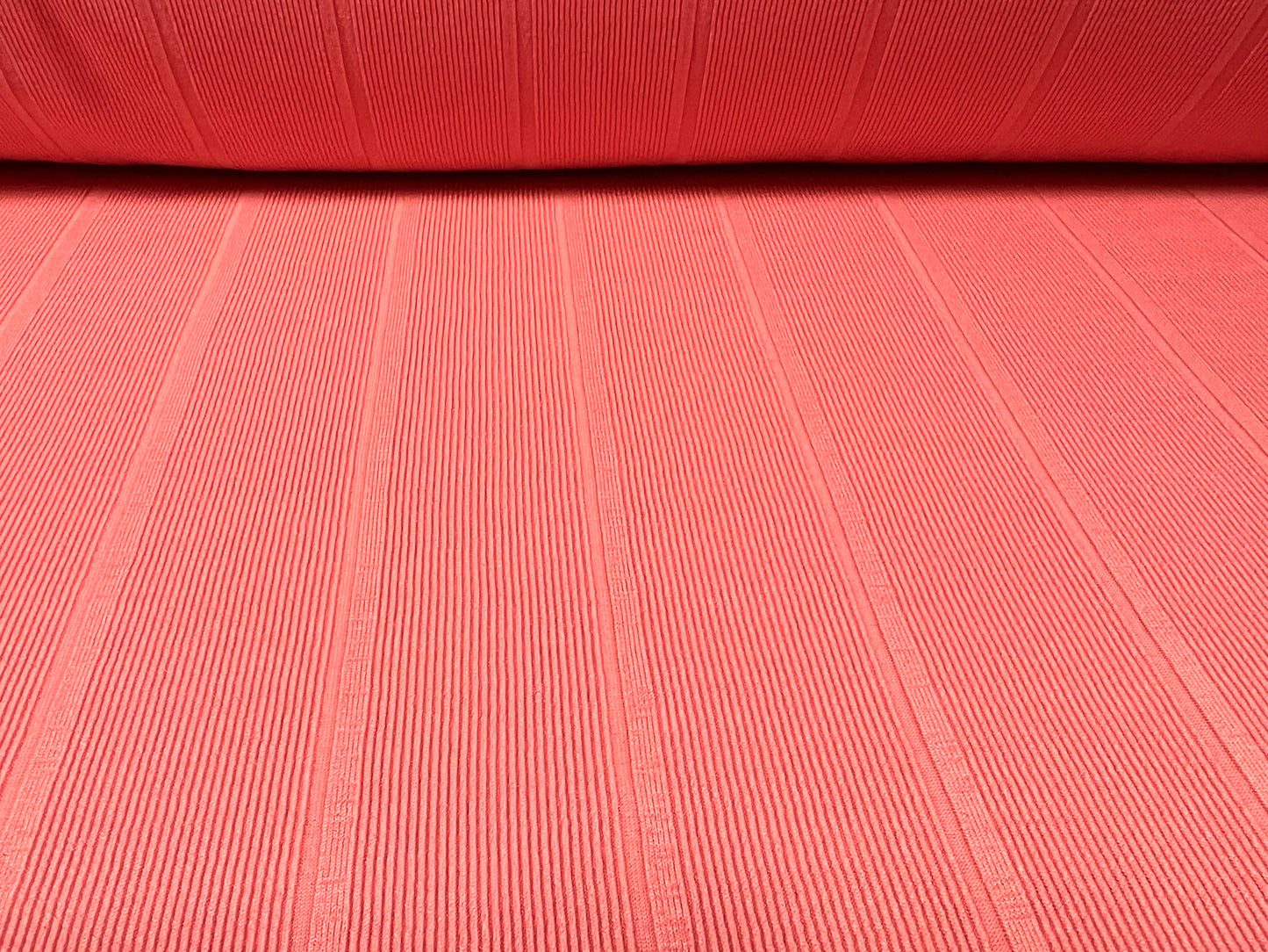Bandage rib stretch spandex bodycon jersey fabric, per metre - plain - coral pink