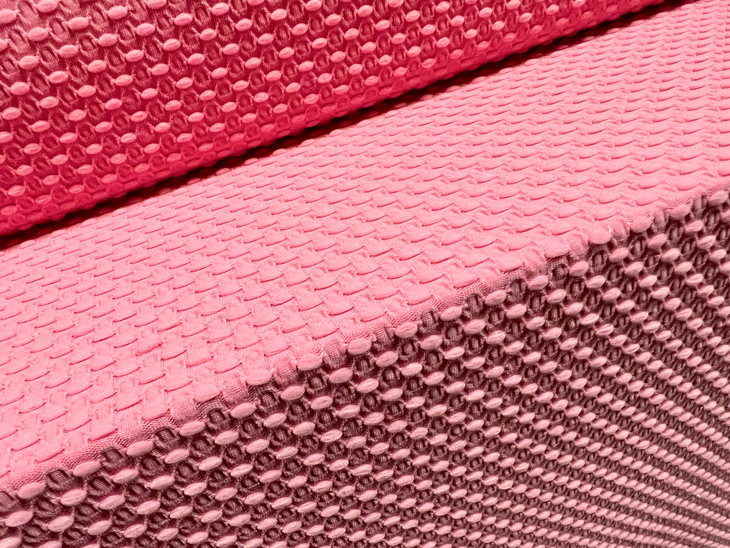 Stretch jersey fabric, per metre - dobby jacquard - pink