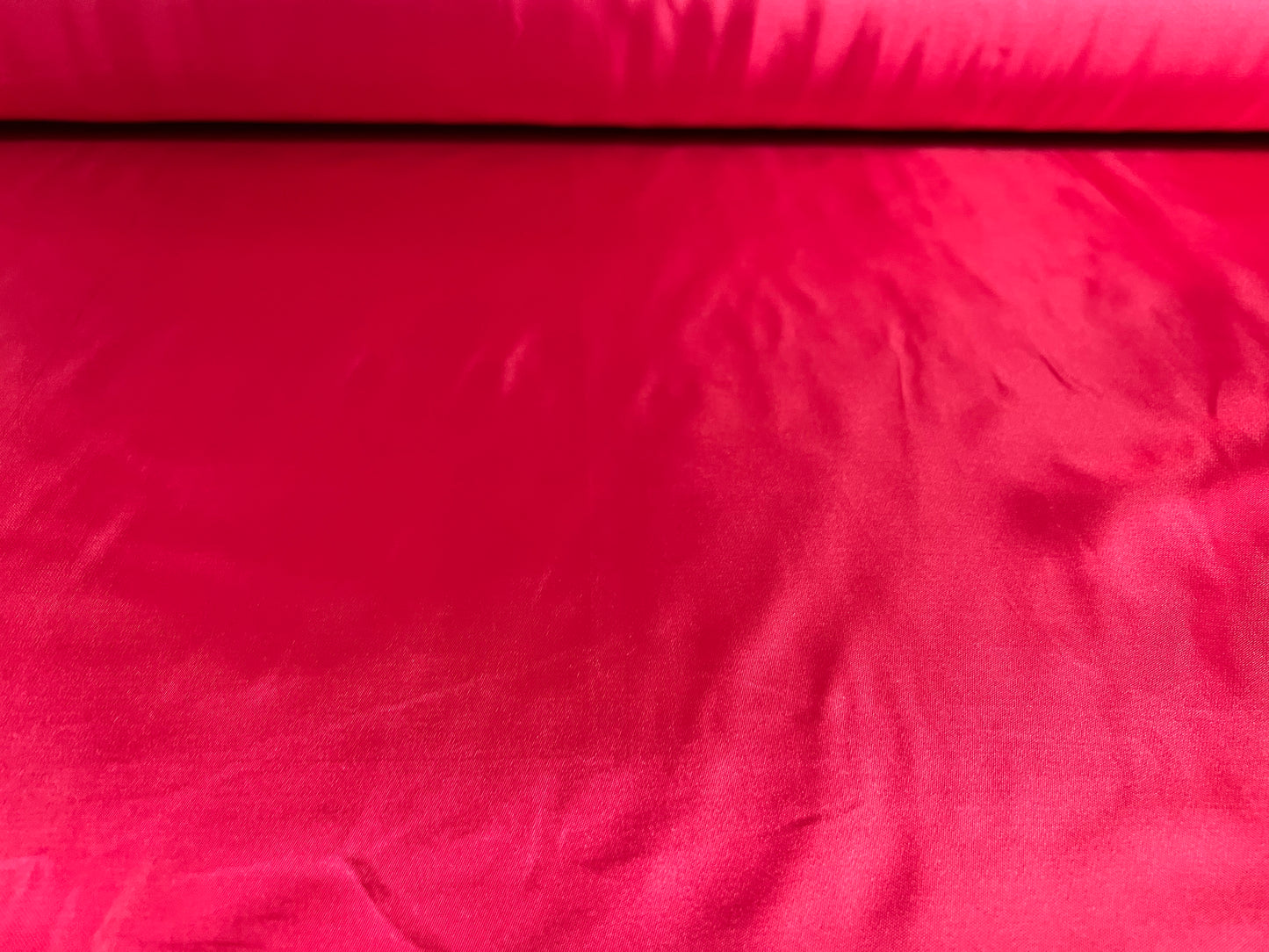 Silky satin woven fabric, per metre - plain - cerise pink