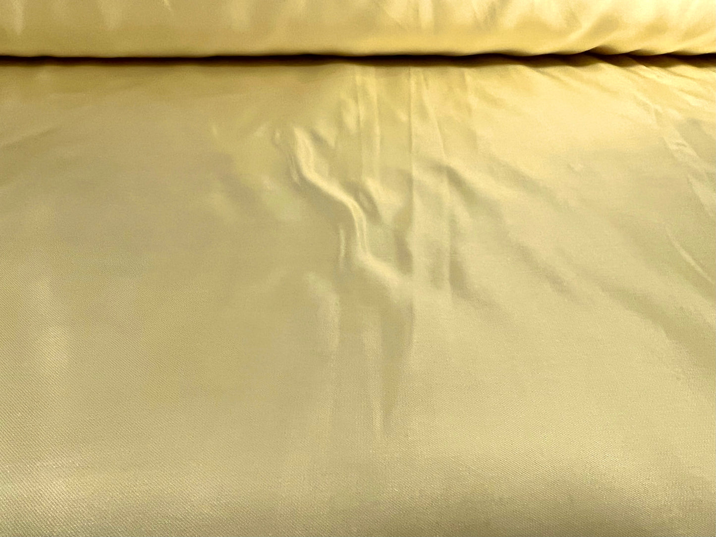 Silky satin woven fabric, per metre - plain - lemon