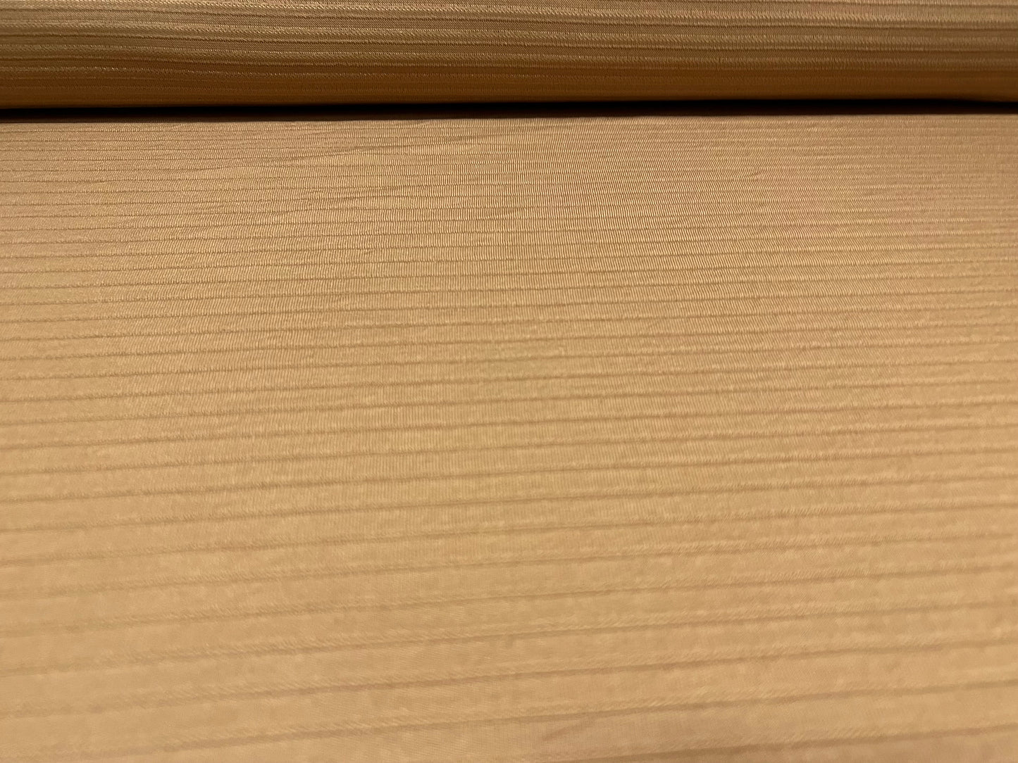 Jumbo ottoman rib stretch double jersey fabric, per metre - plain - caramel