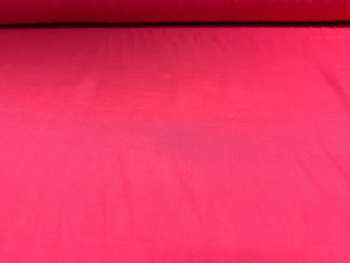 Viscose challis woven dress fabric, per metre - plain - cerise pink