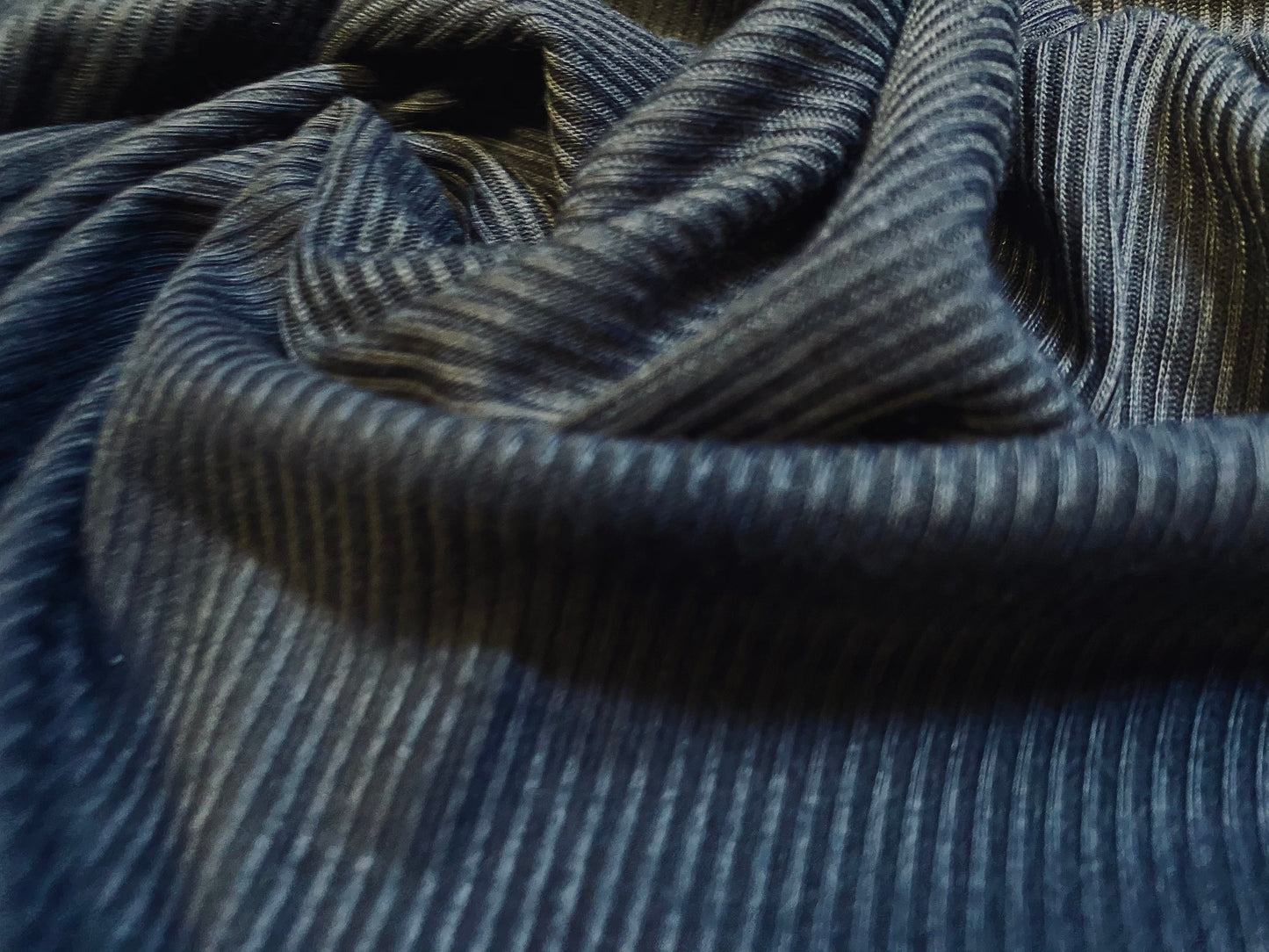 1x1 rib jersey knit fabric, per metre - school grey