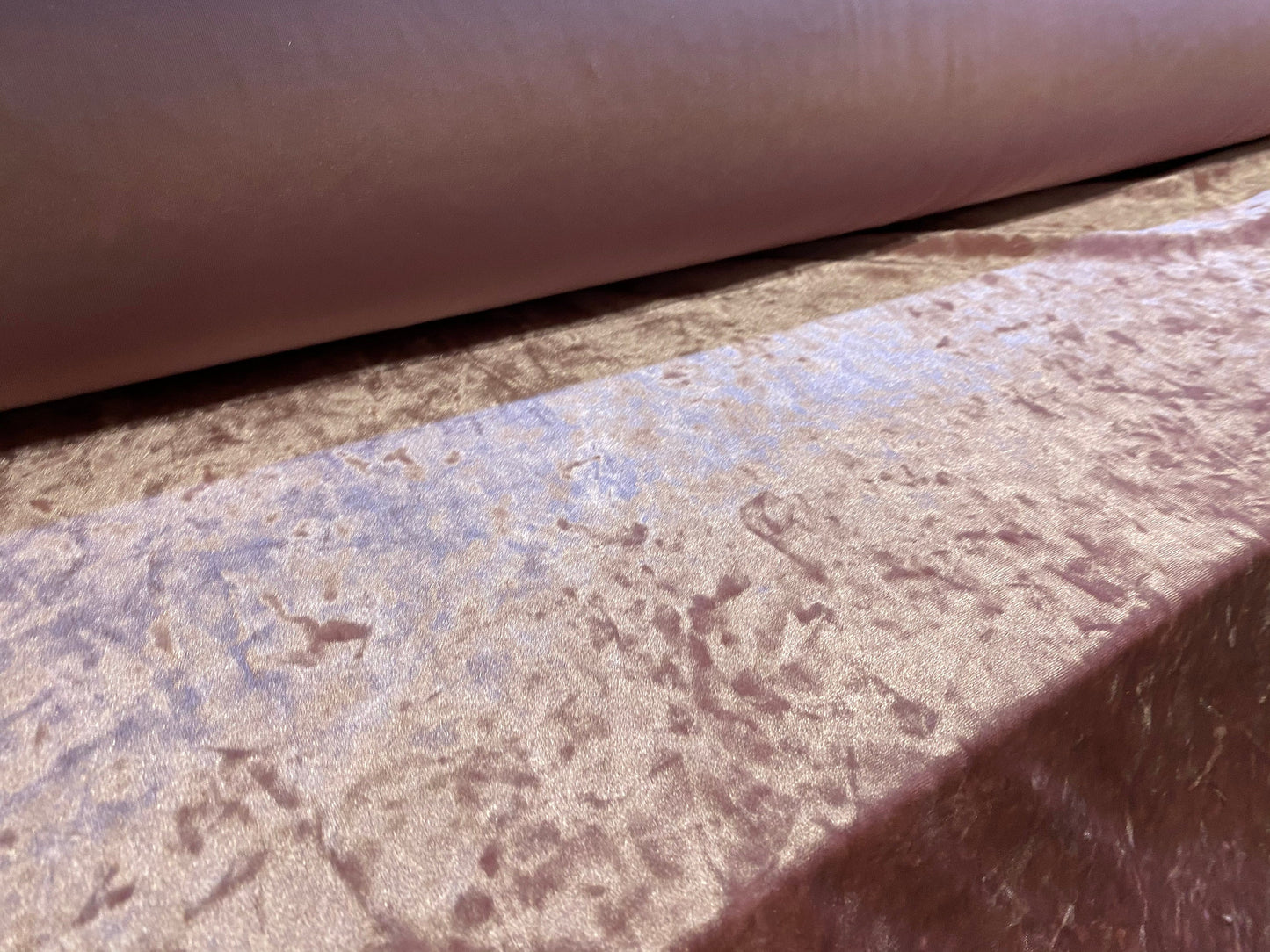 Marbled spandex velvet fabric, per metre - plain - dusky pink